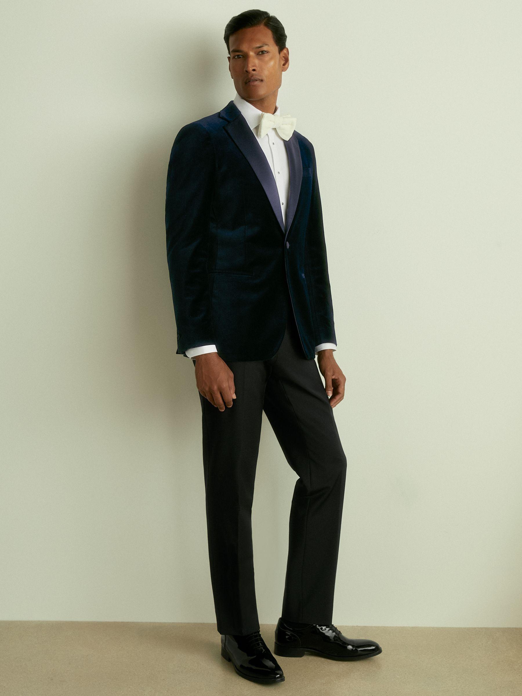 Single-Breasted Linen Suit Blazer Slim Fit in Rose Pink Product Image