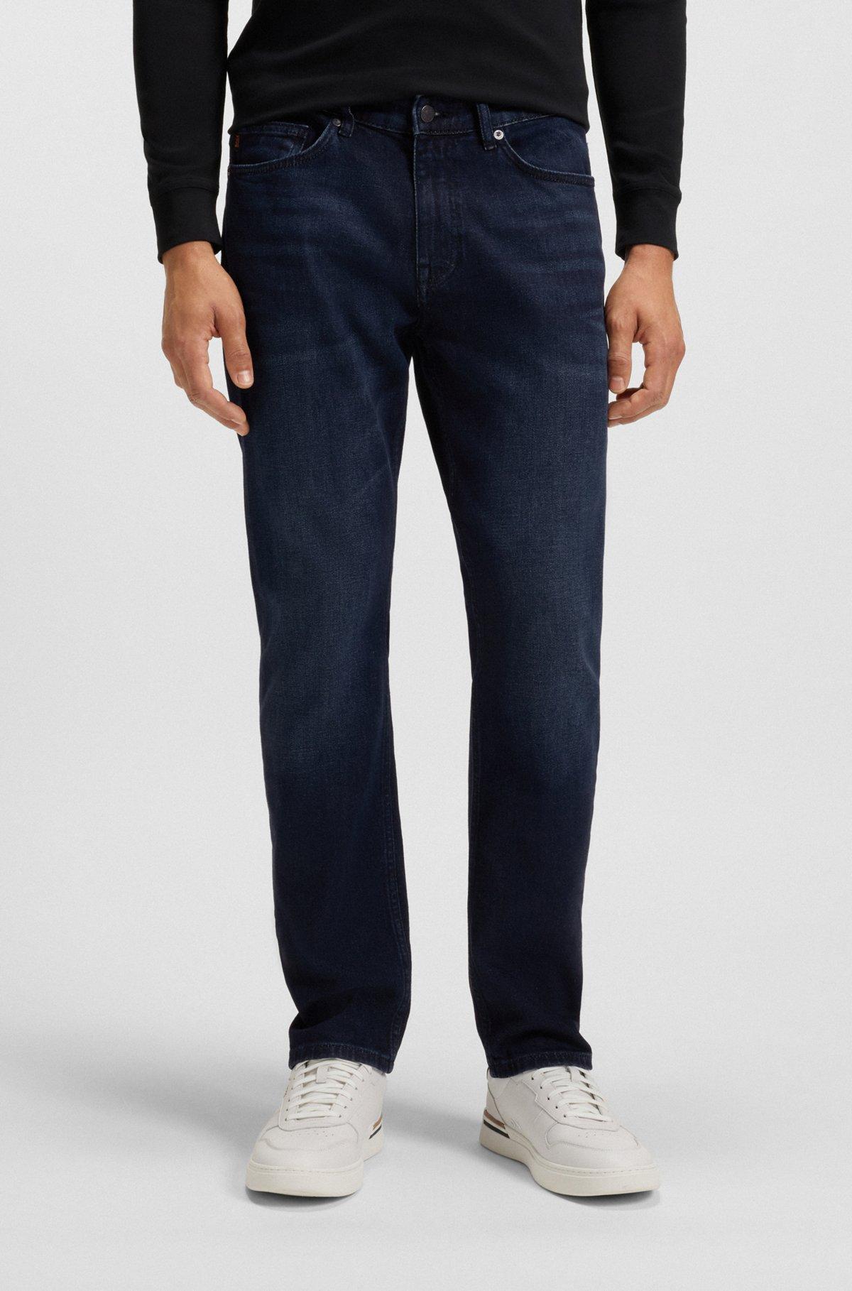 BOSS - Slim-fit jeans in blue comfort-stretch denim - Dark Blue Product Image