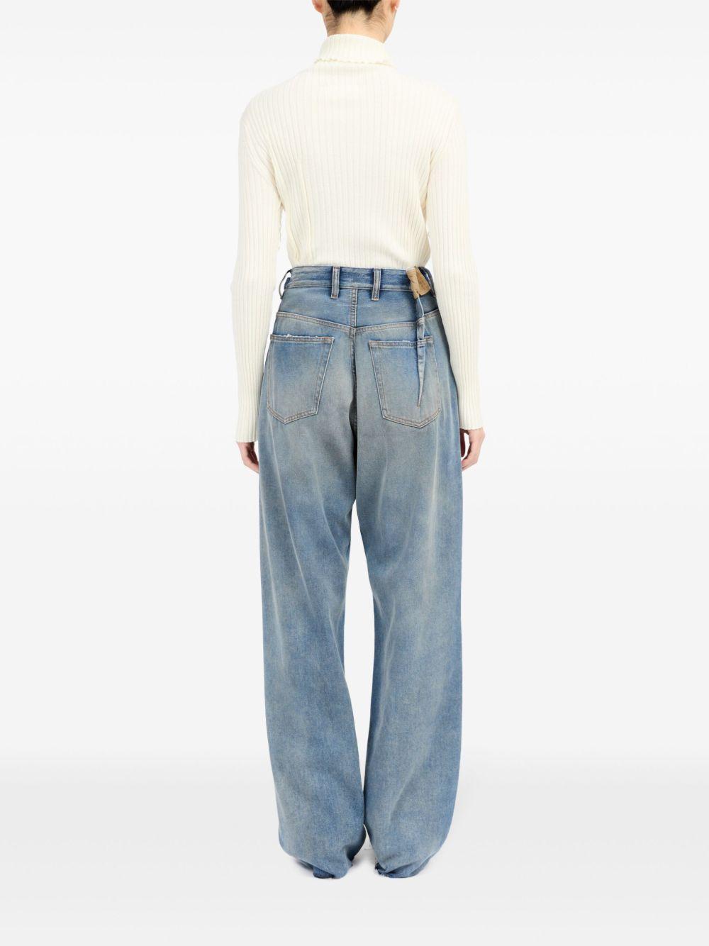 pleated bootcut jeans  Product Image