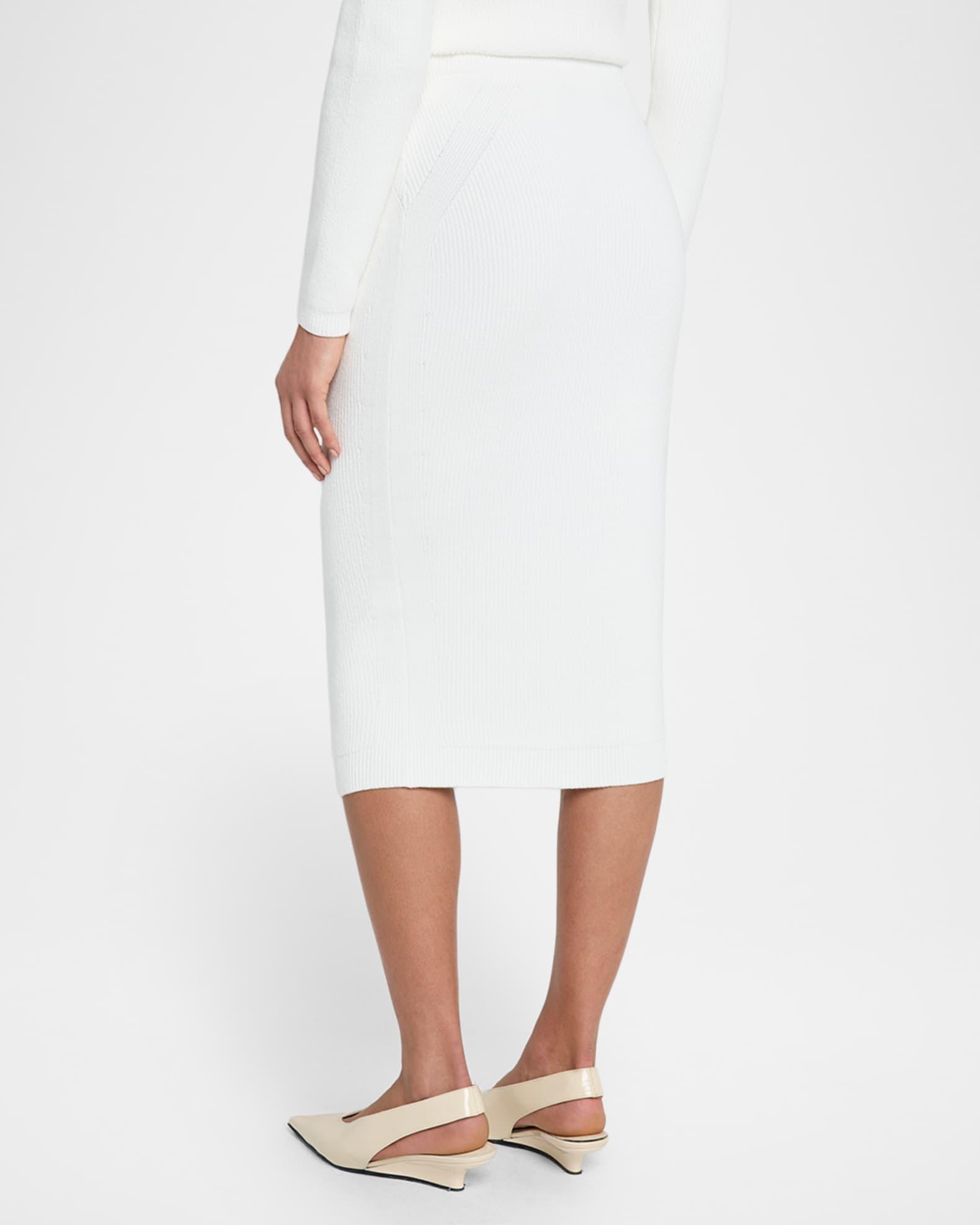 Rib-Knit Midi Skirt Product Image
