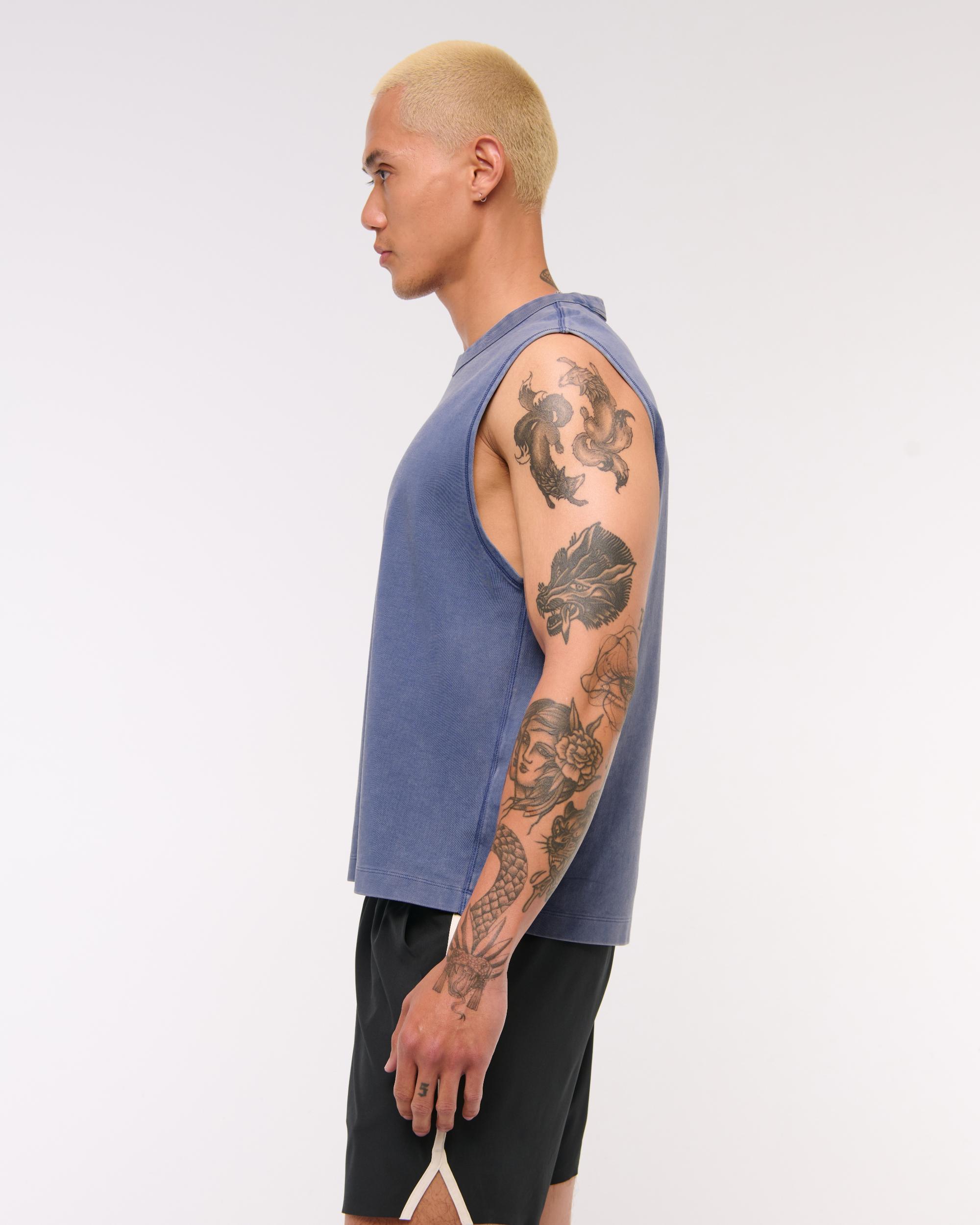 YPB Active Cropped Heavyweight Cotton Tank Product Image