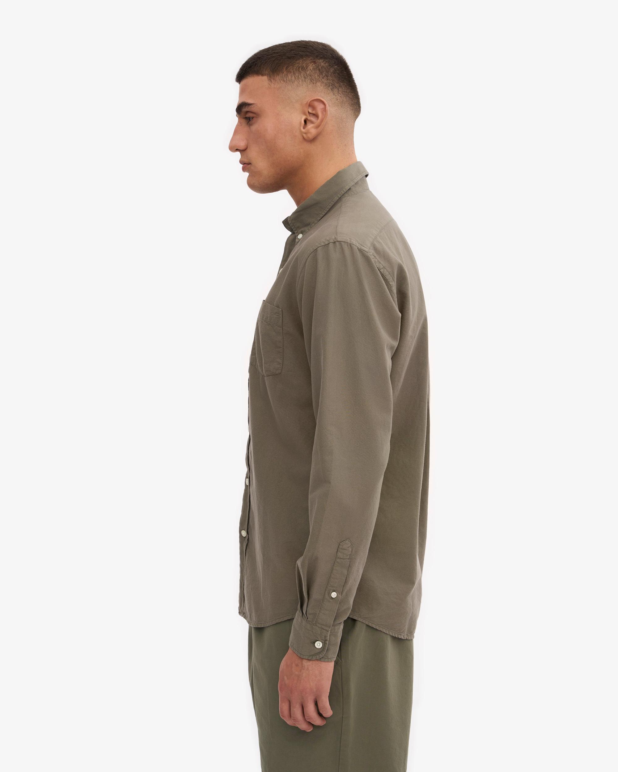 Organic Button Down Shirt - Dusty Olive Product Image