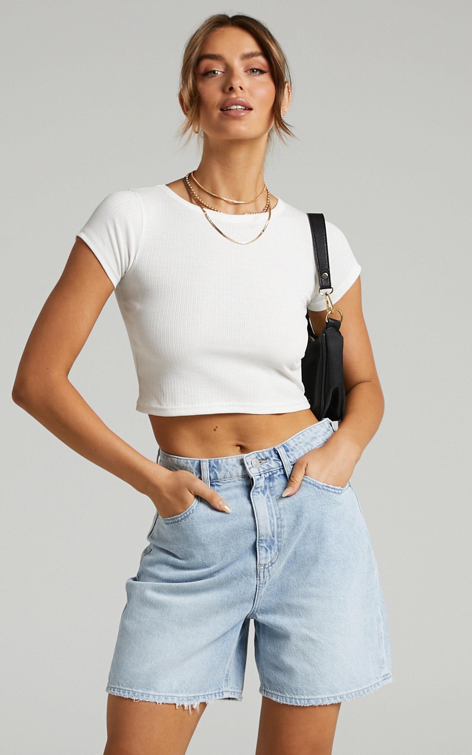 Lee - High Baggy Denim Short in Blue Encounter Product Image