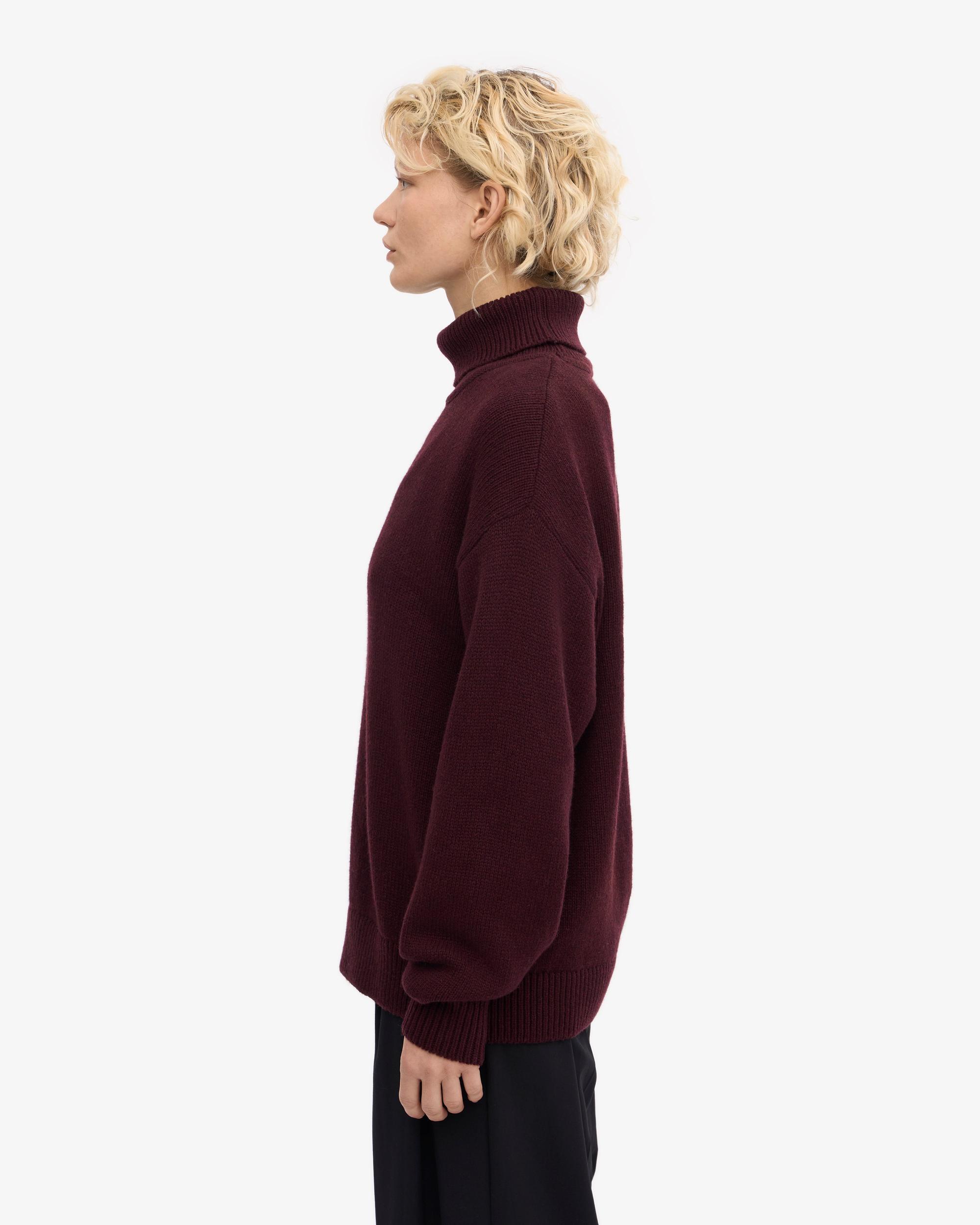 Merino Wool Turtleneck - Stone Blue Product Image