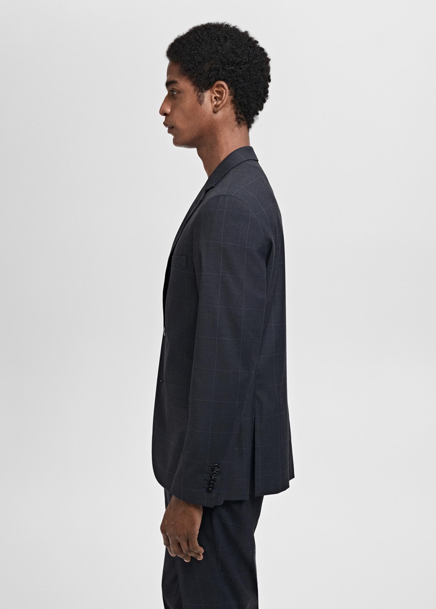 Super slim-fit suit jacket in stretch fabric - Men | MANGO USA Product Image