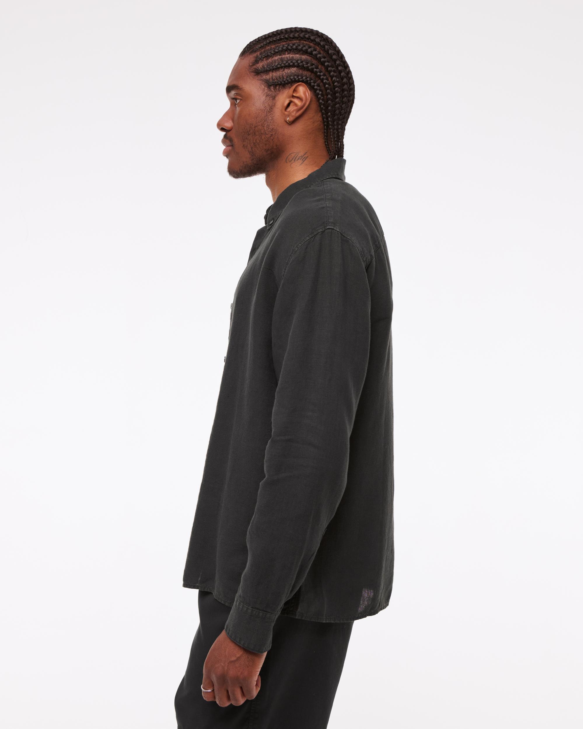 Linen Button-Up Shirt Product Image