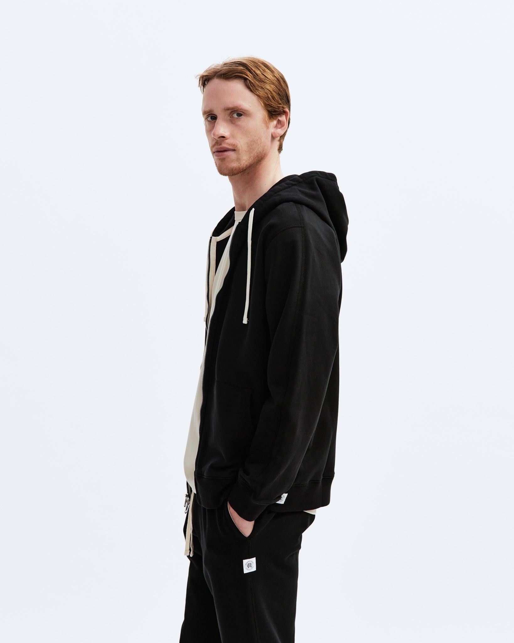 Midweight Terry Classic Full Zip Hoodie - Vault Male Product Image