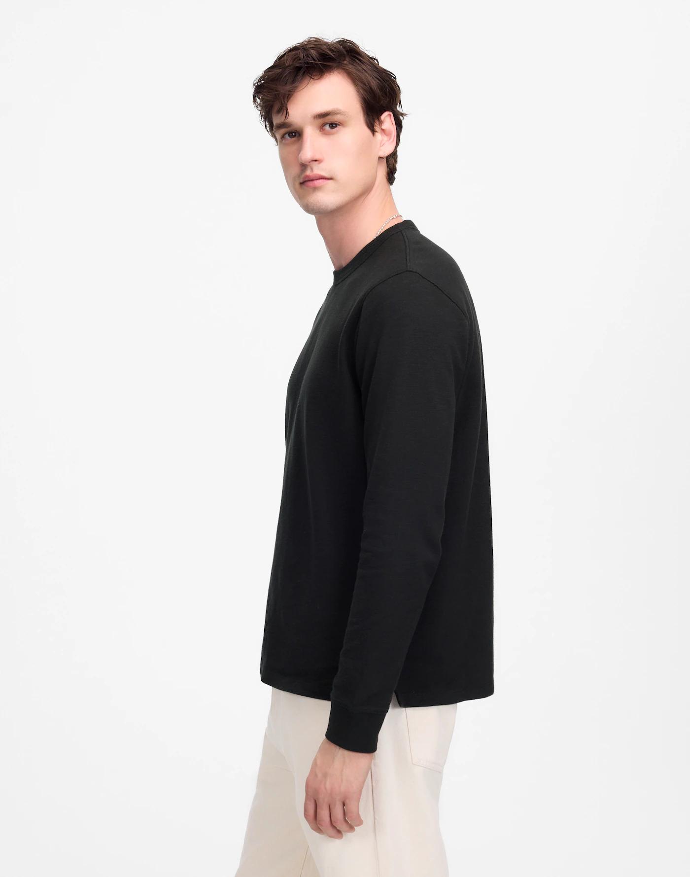 Heavyweight Slub Cotton Long-Sleeve Tee Product Image