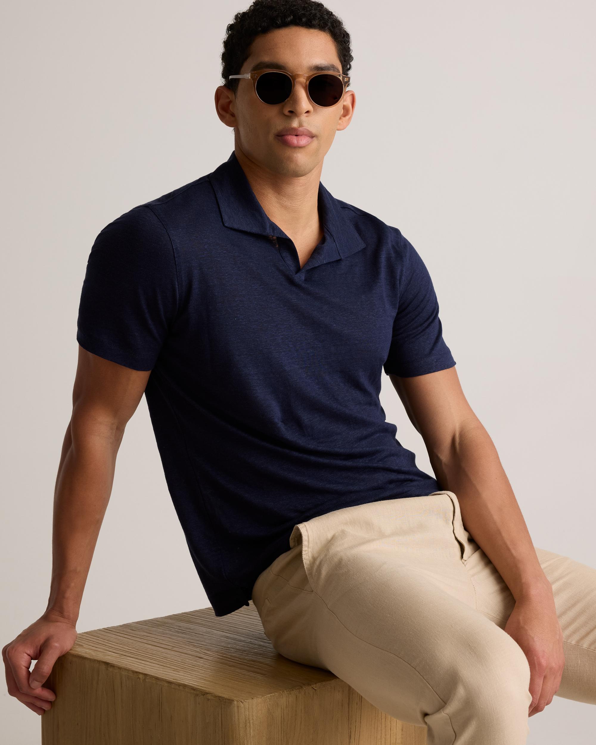 Quince | Men's 100% European Linen Jersey Polo Size XL Product Image