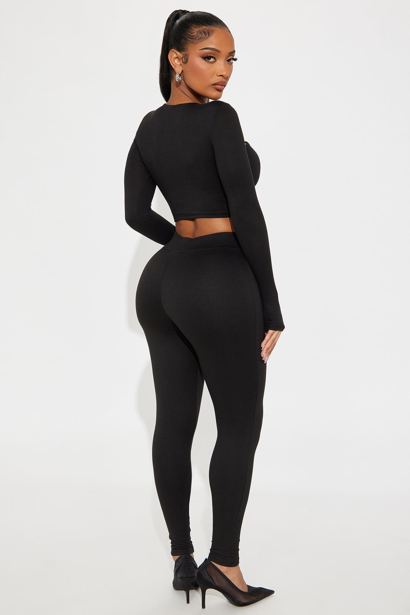 Tempt Me Cutout Pant Set - Black Female Product Image