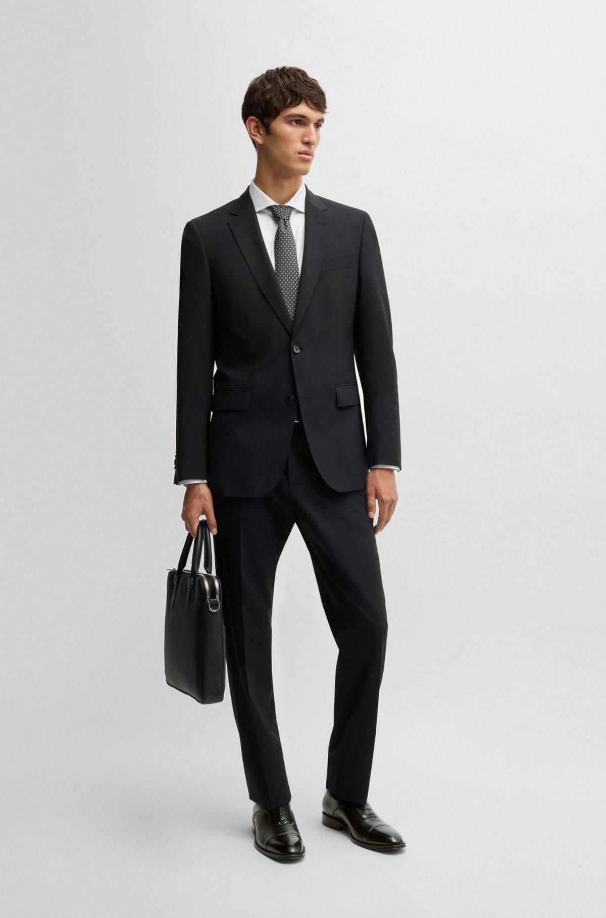 BOSS - Captoe Oxford shoes in smooth leather - Black Product Image