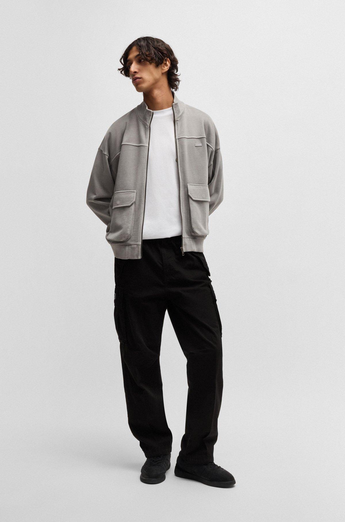 Baggy-fit cargo trousers in ripstop cotton Product Image