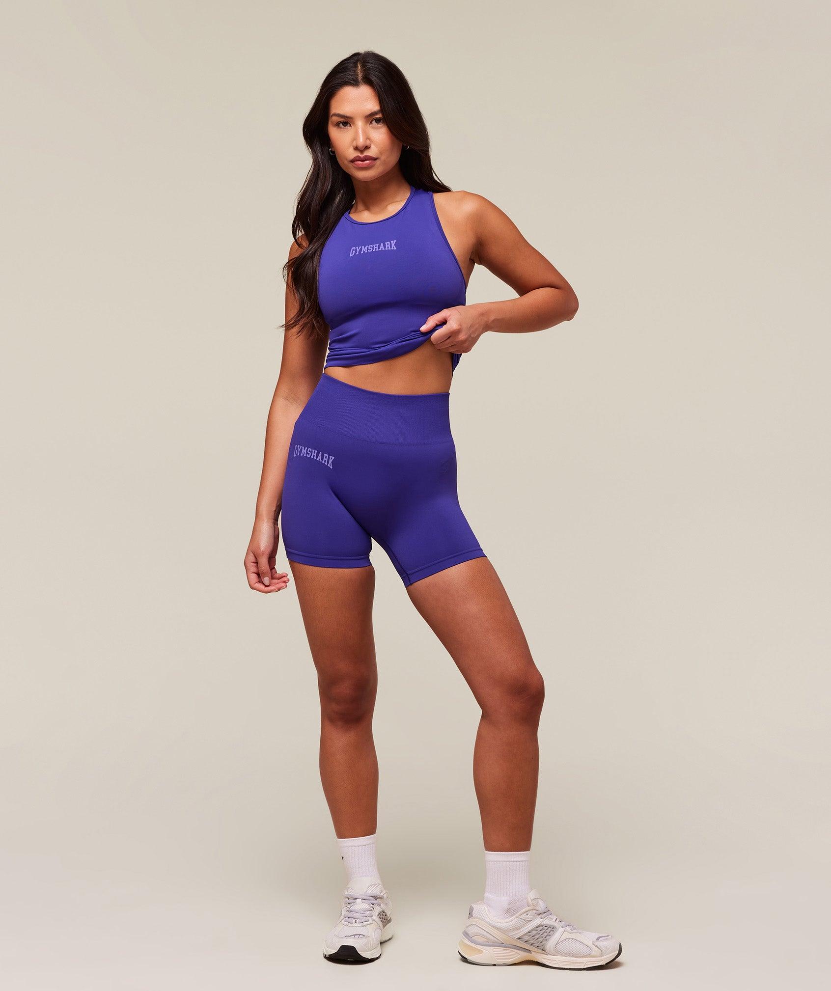Gymshark Everyday Seamless Graphic Tank - Cobalt Purple Female Product Image