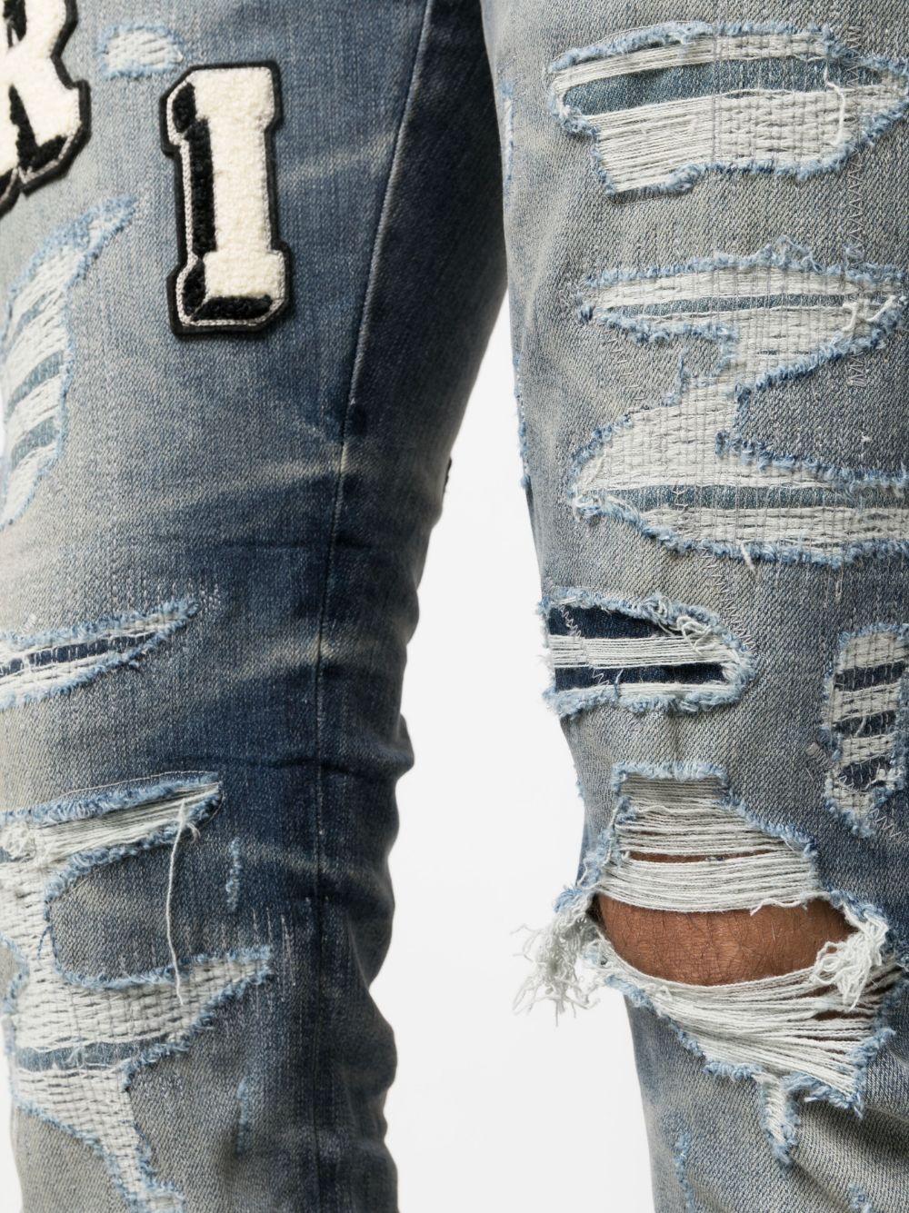 Varsity ripped skinny jeans Product Image