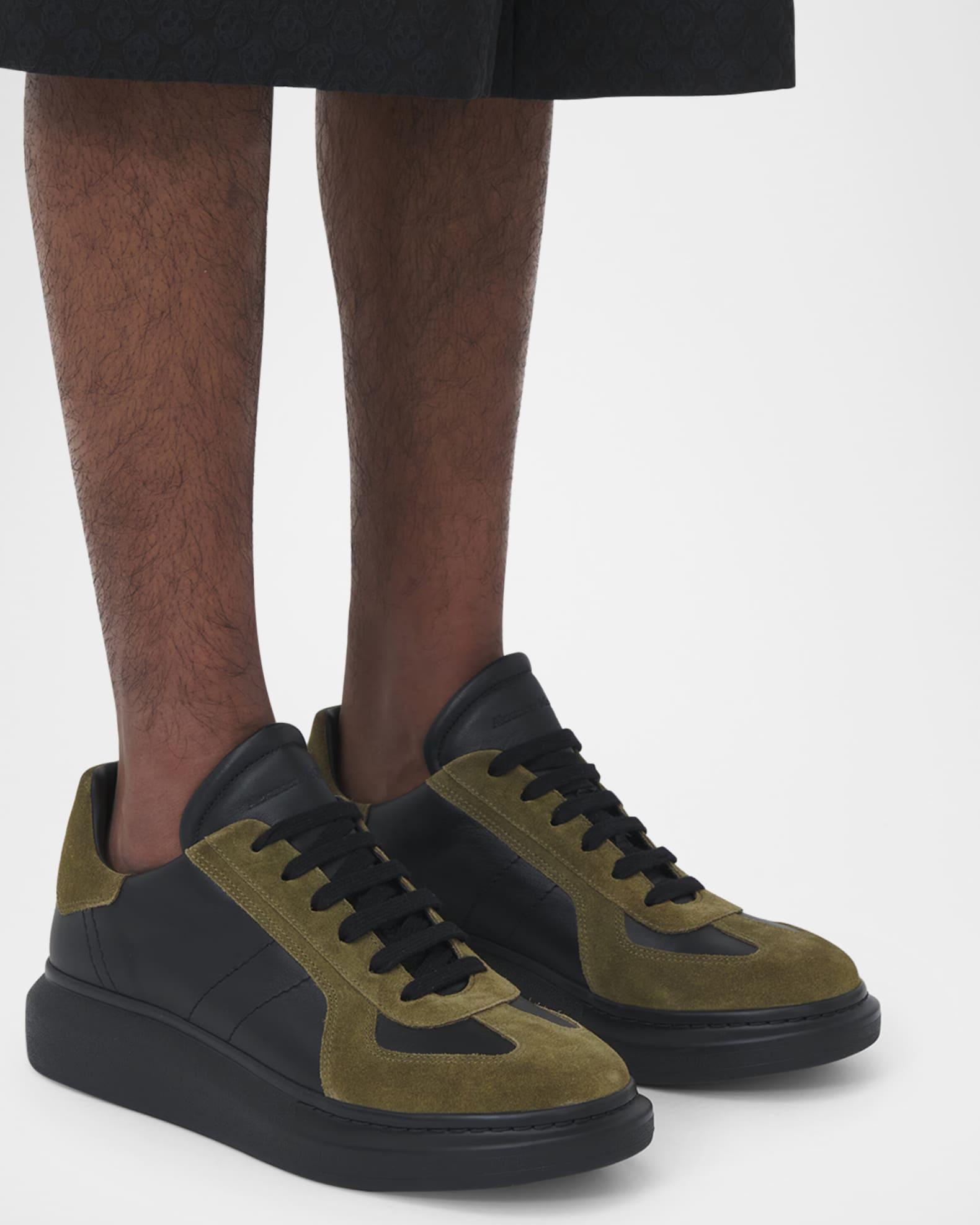 Men's Leather and Suede Oversized Sneakers Product Image