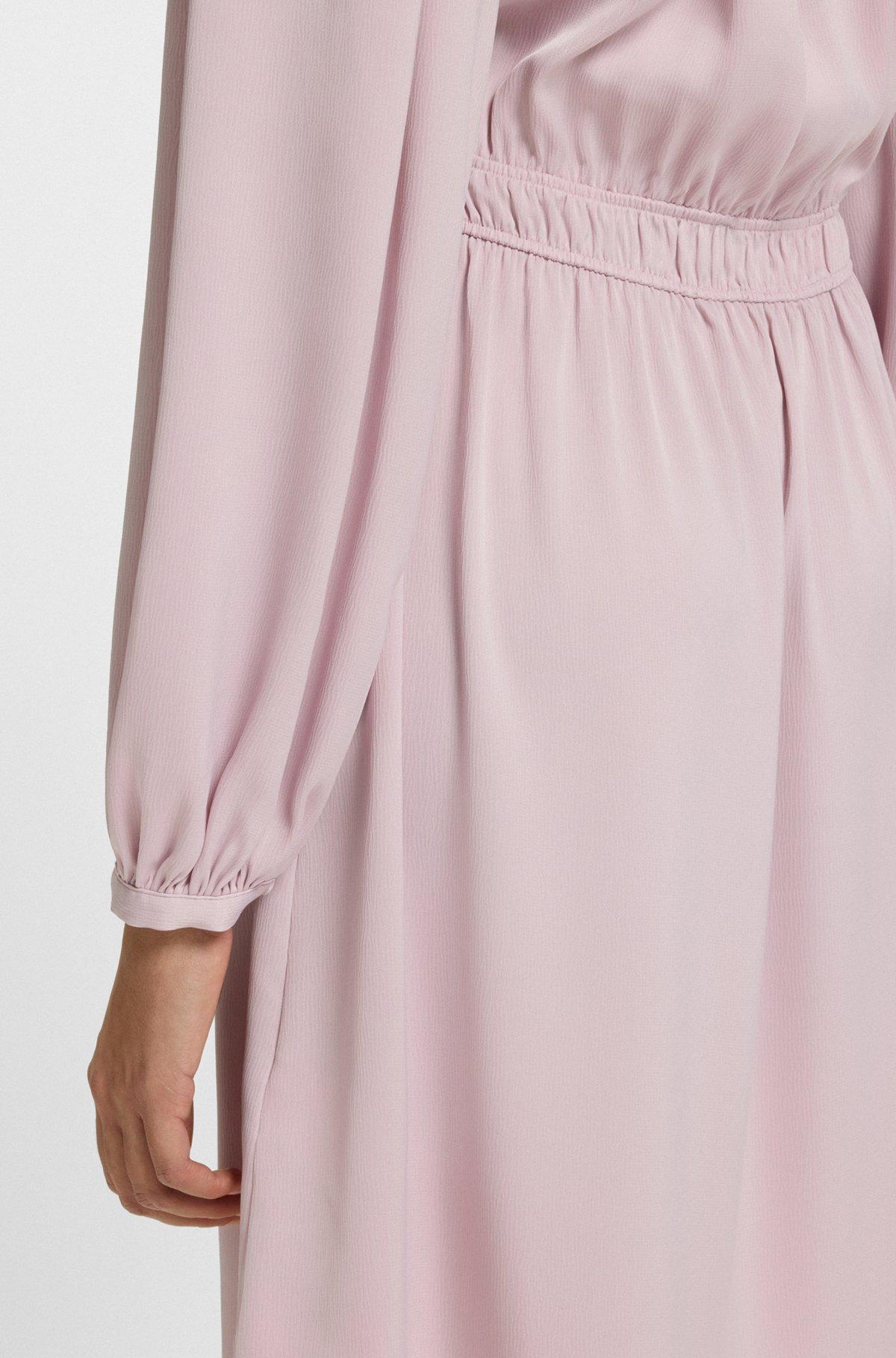 BOSS - Crinkle-satin mini dress with gathered details - Light Purple Product Image