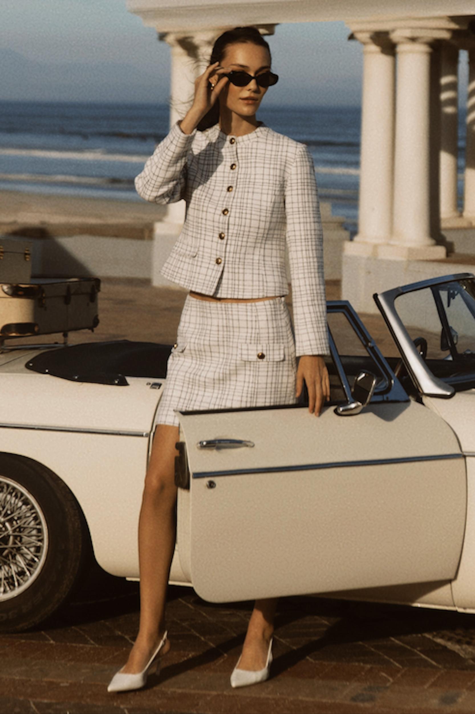 Priscilla Tweed Jacket - White Product Image