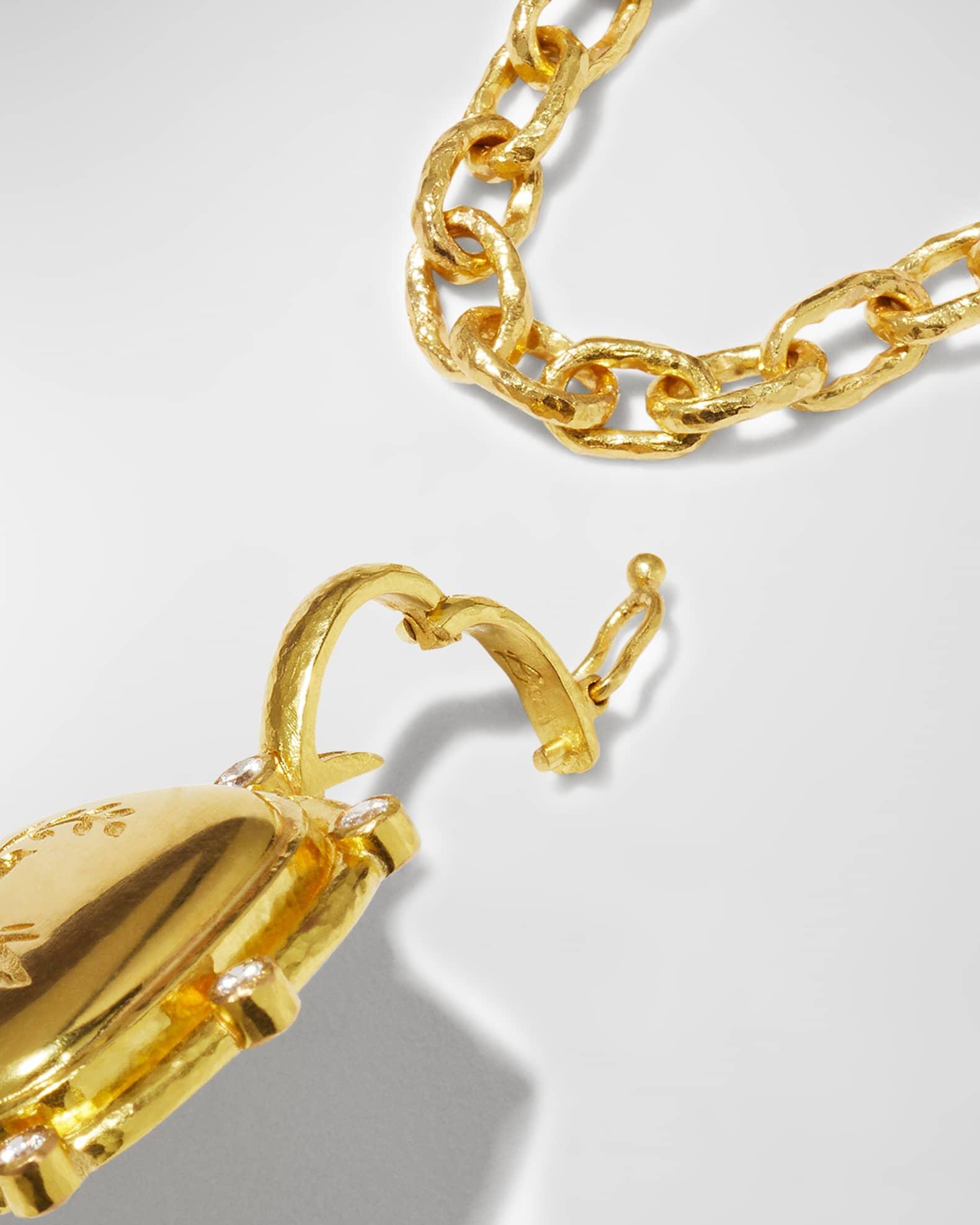 19K Gold Dove with Branch Pendant Product Image