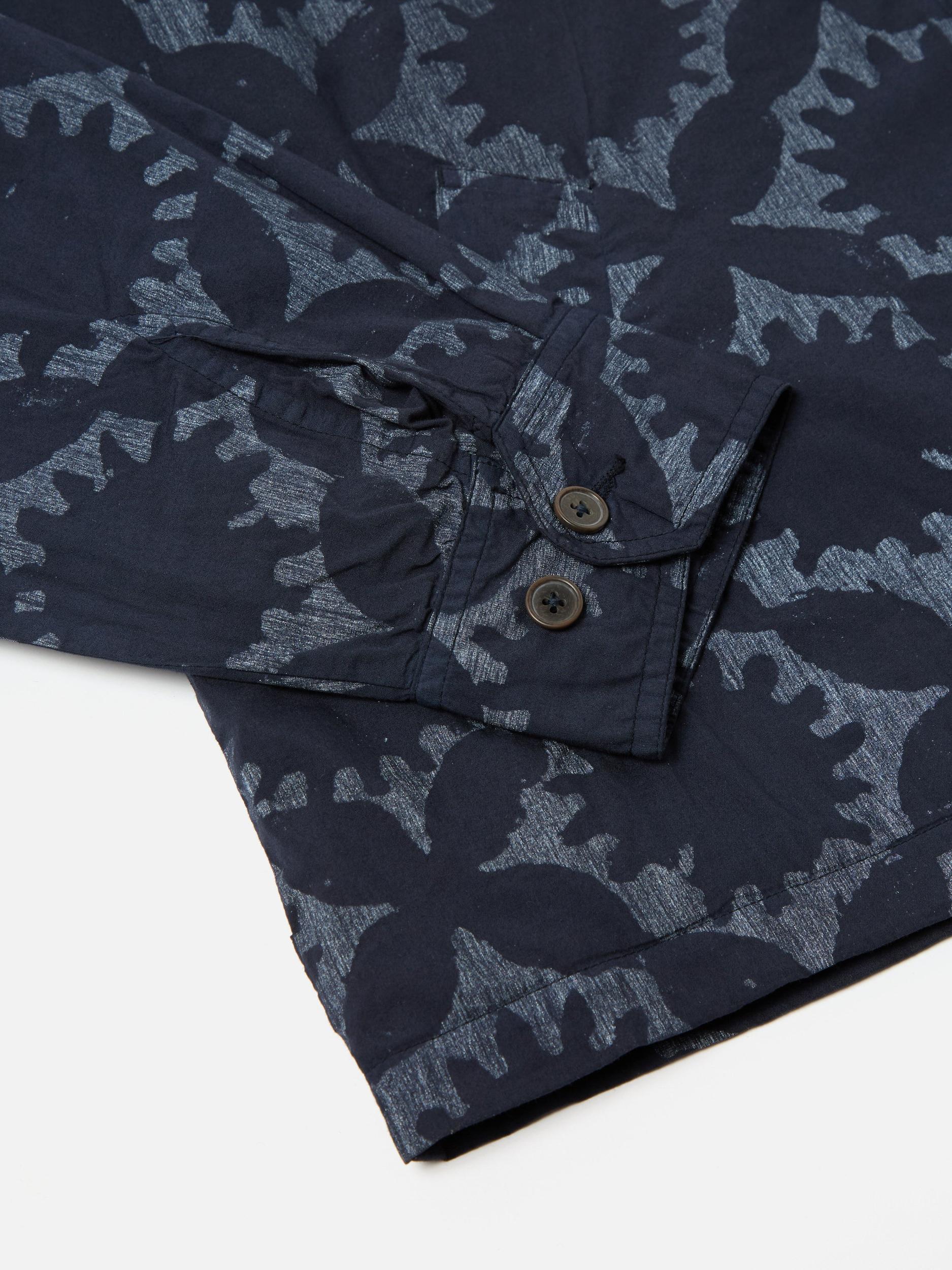 Universal Works Windcheater in Navy Over Dyed Sun Print Product Image