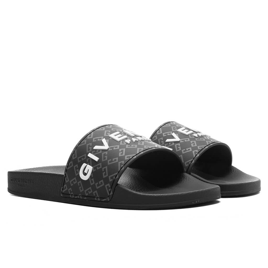 Slide Flat Sandals - Black Male Product Image