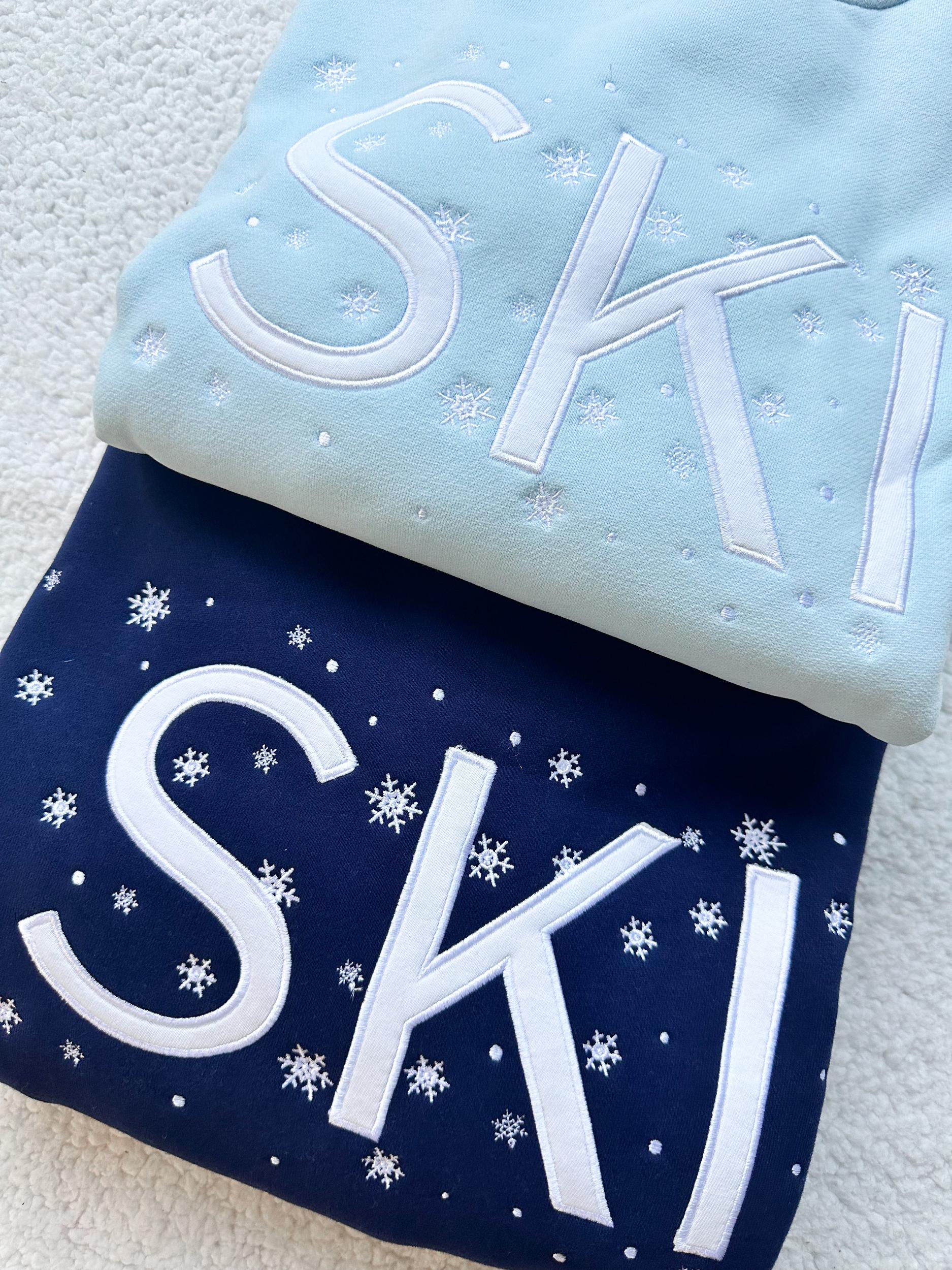 Snowflake Sunkissedcoconut Embroider Sweatshirt Product Image