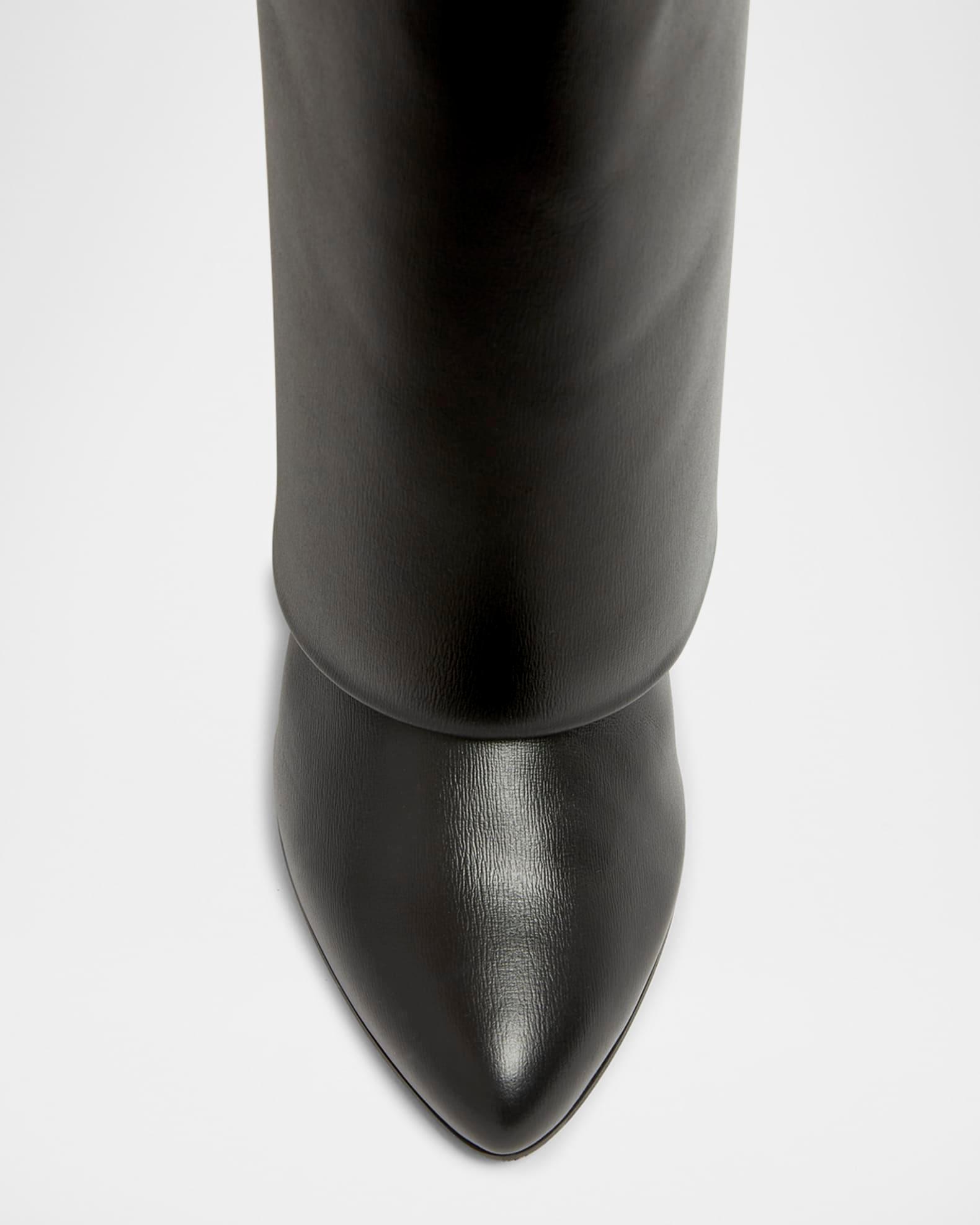 Shark Lock Wide Leather Boots Product Image