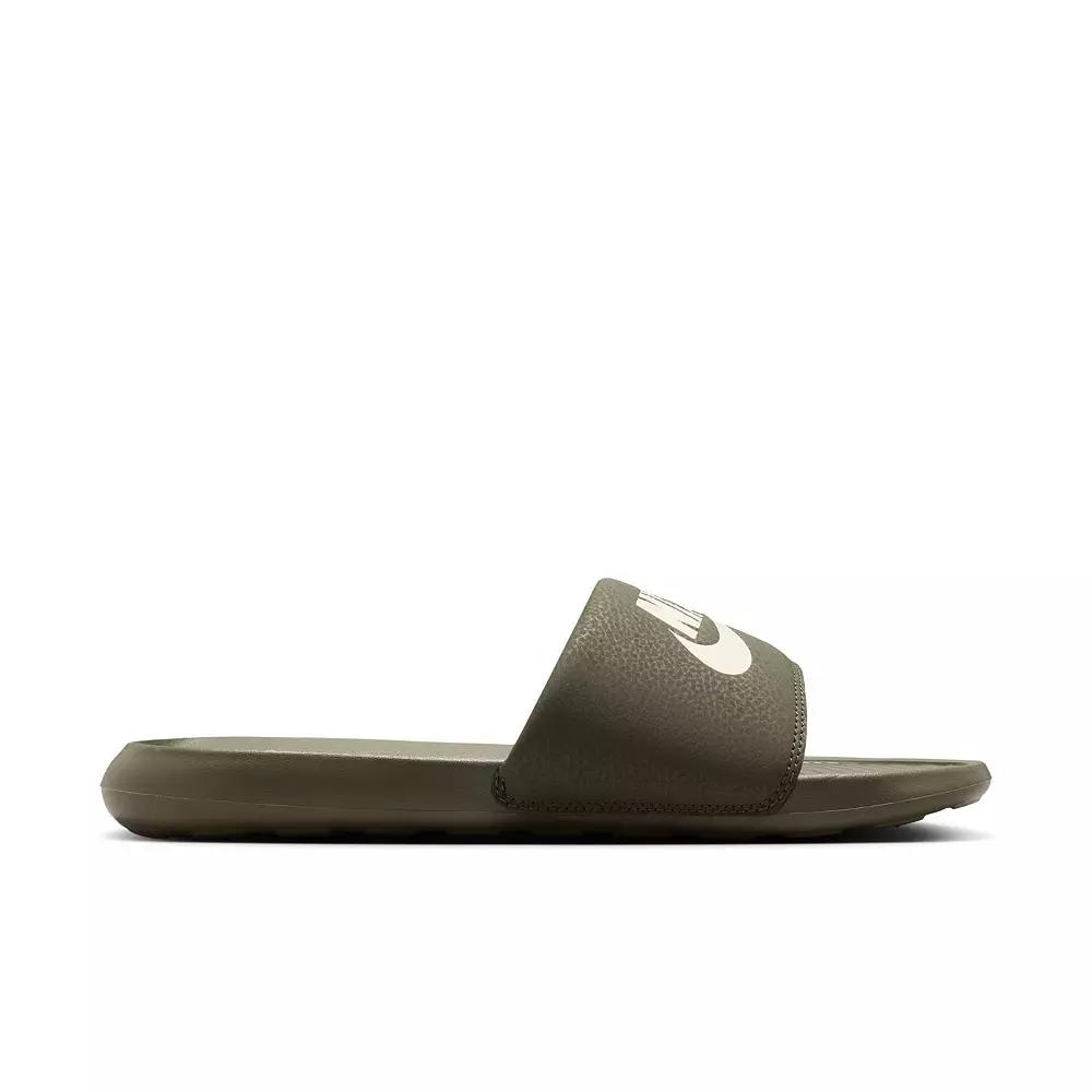 Nike Victori One Men's Logo Slide Sandals, Size: 8, Cargo Green Sail Product Image