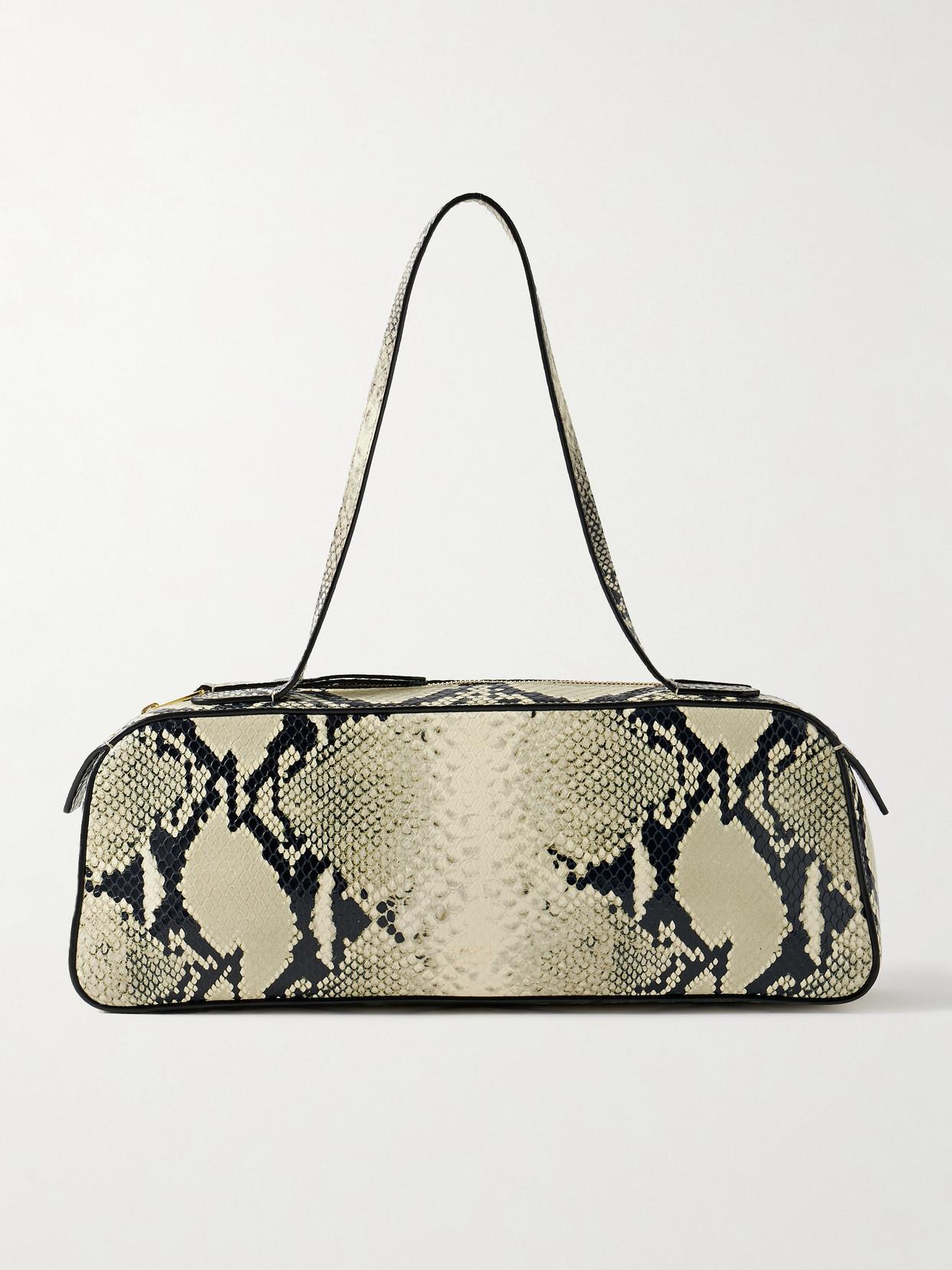 KHAITE Womens Natural Simona Snakeskin-effect Leather Shoulder Bag In Multi Product Image