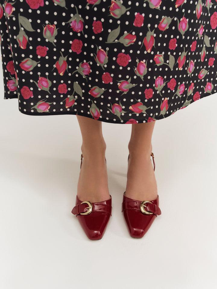 Marion Buckle Heel — Oxblood Product Image