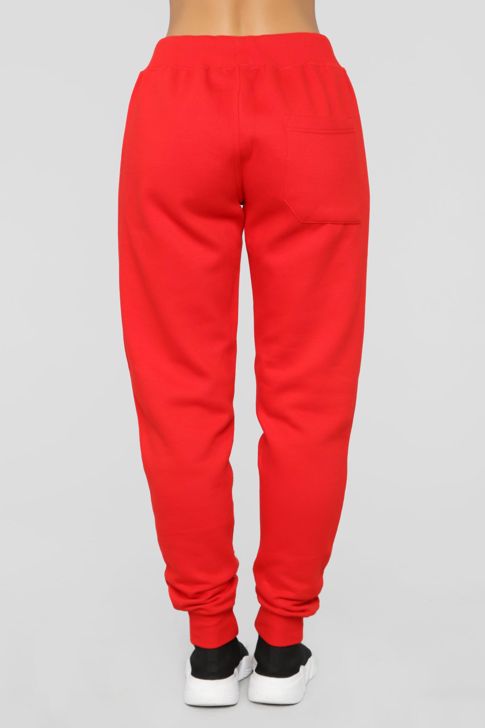 Stole Your Boyfriend's Oversized Jogger - Red Product Image