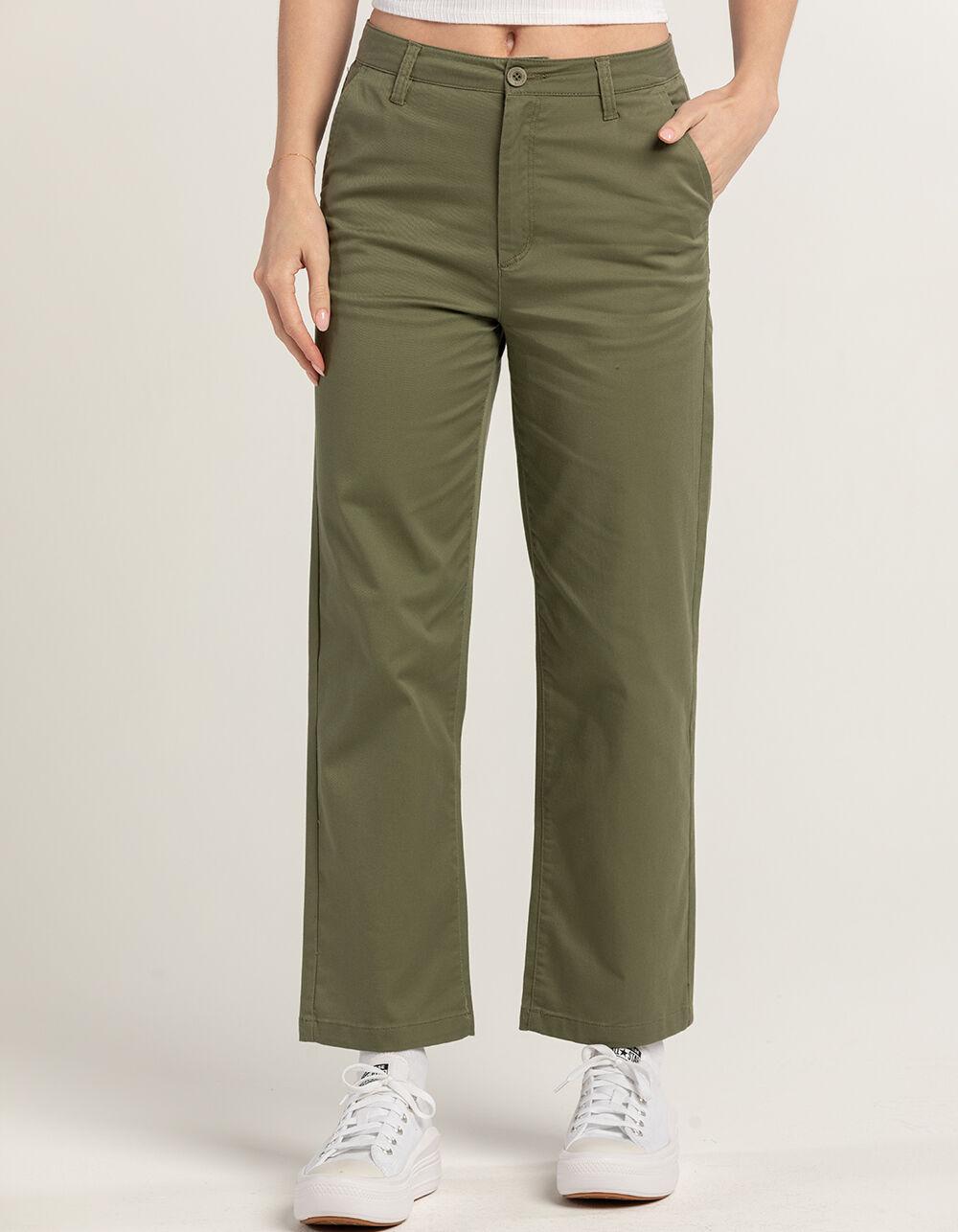 BRIXTON Capitol Womens Chino Pants - OLIVE Product Image