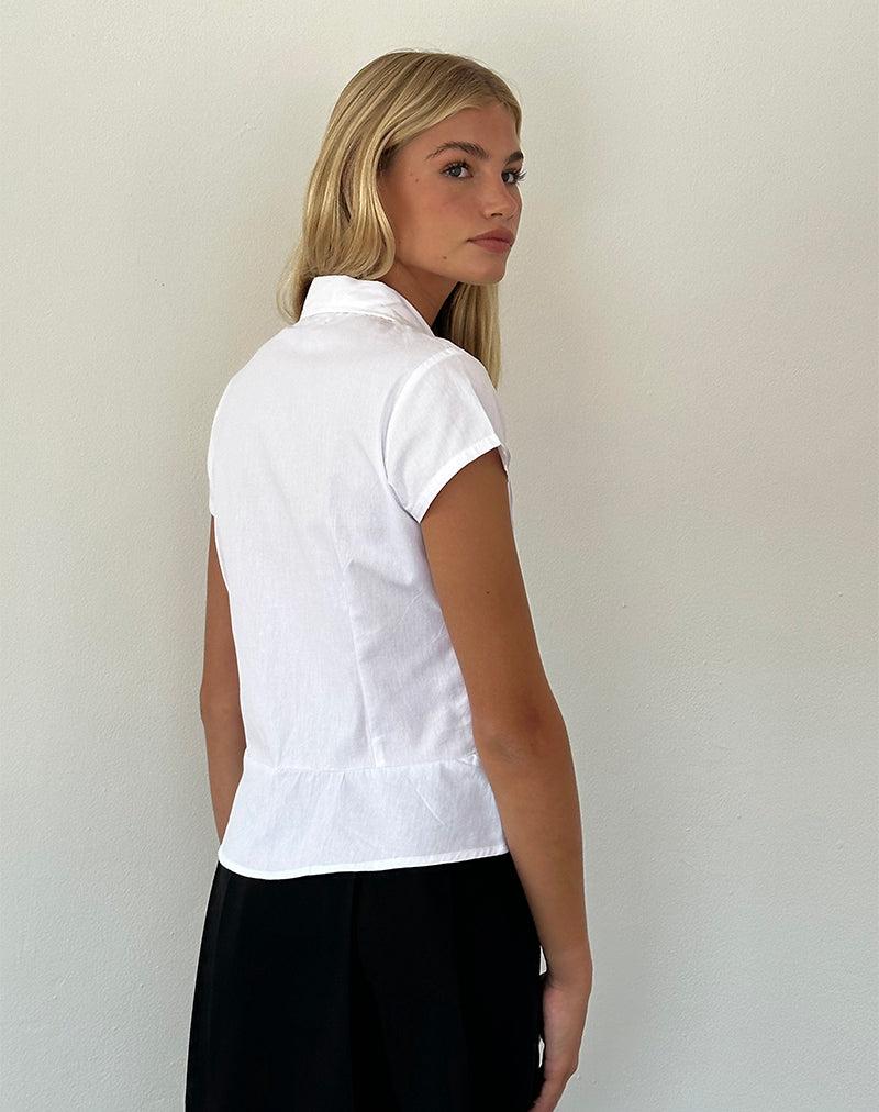 Wilmot Blouse in White Poplin Female Product Image