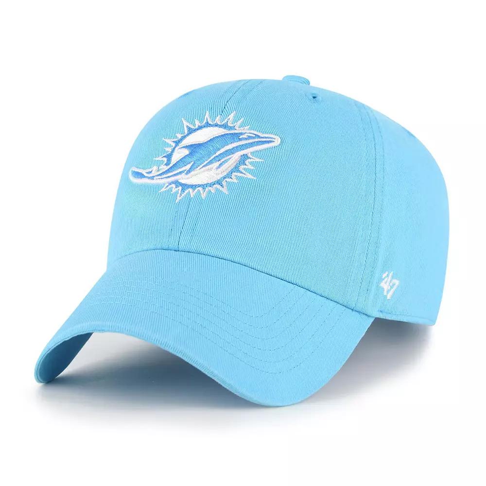 Women's '47 Blue Miami Dolphins Bright Side Clean Up Adjustable Hat Product Image
