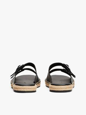Jute-Trim Leather Sandal Product Image