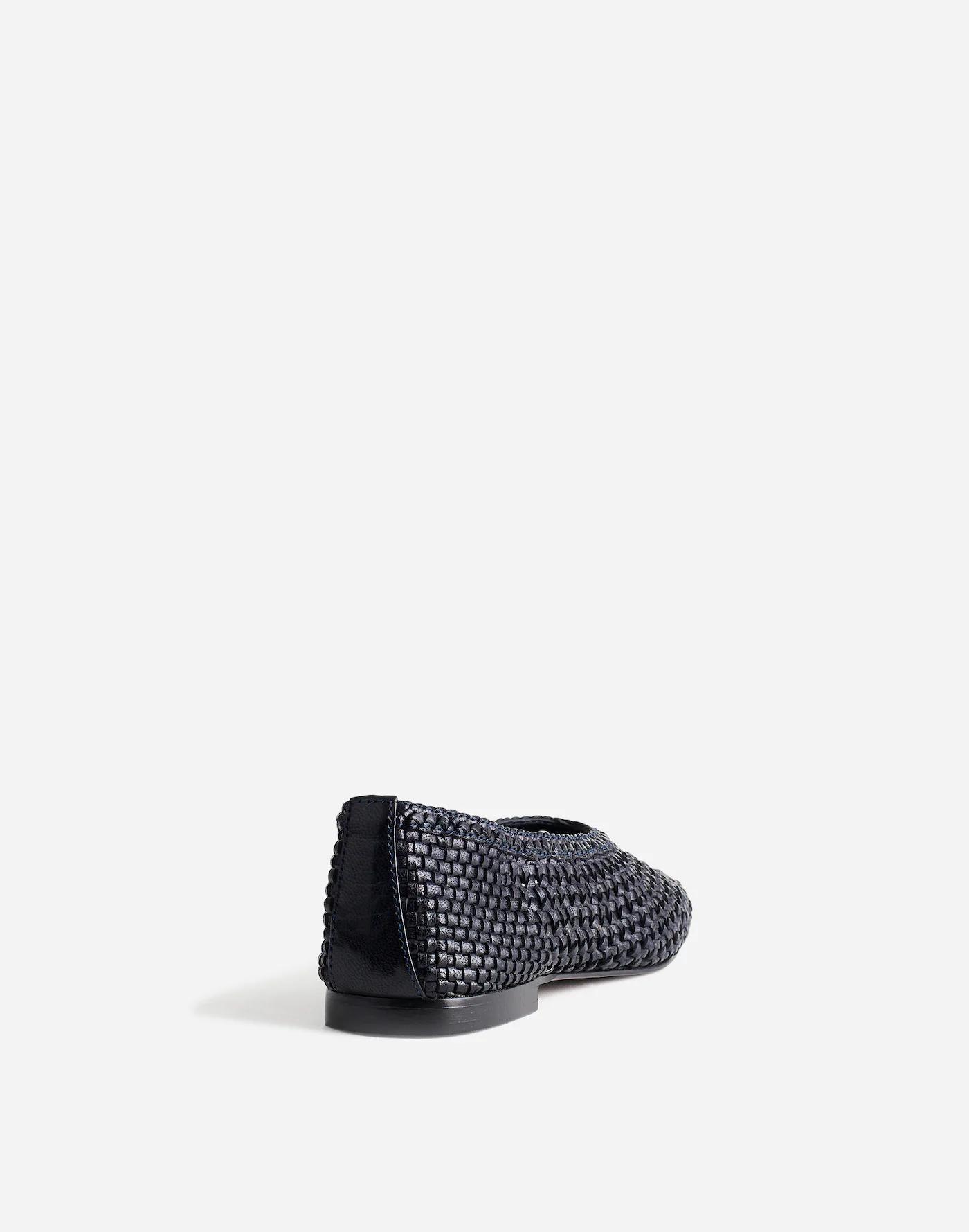 The Mylie Ballet Flat in Handwoven Leather Product Image