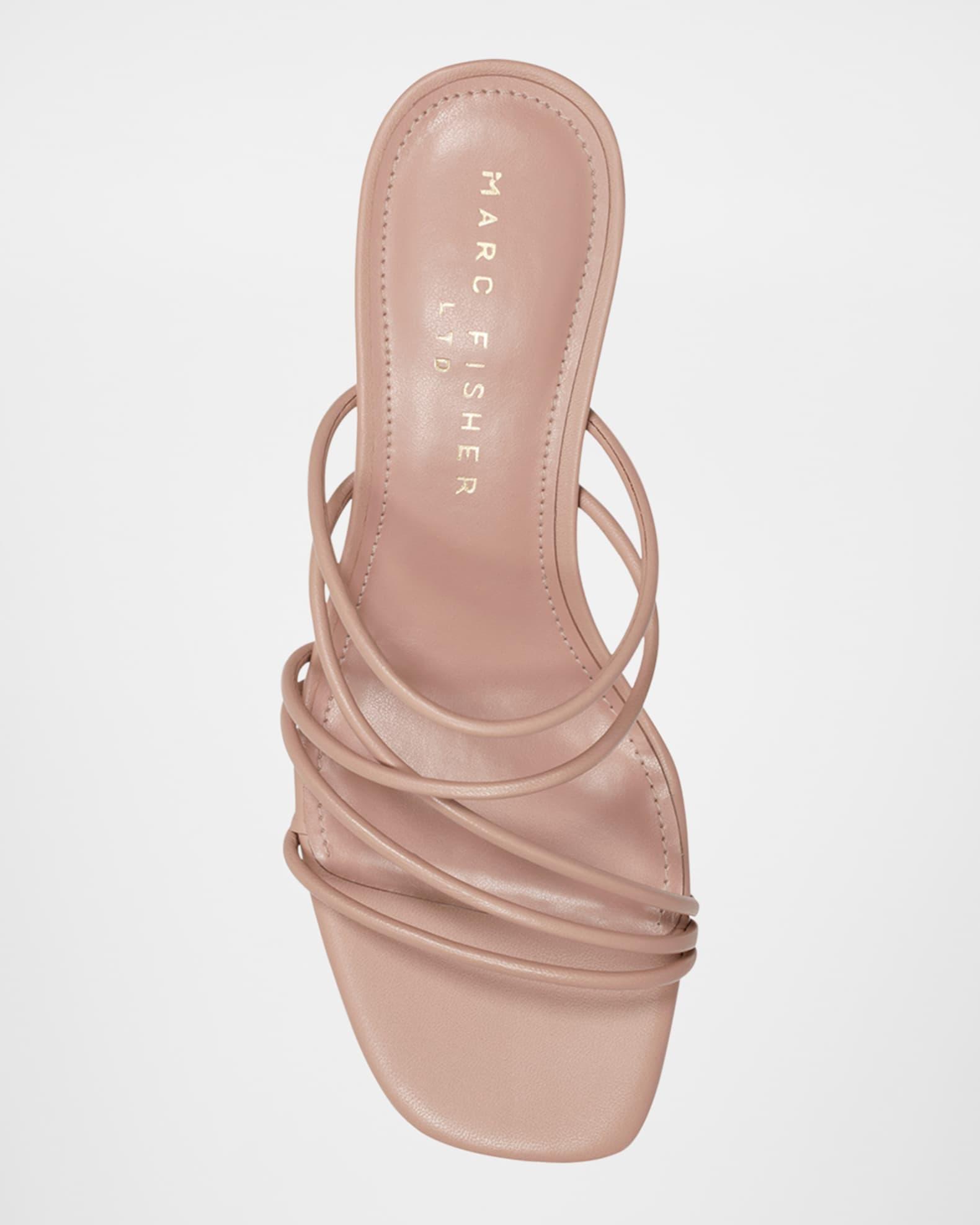 Banna Strappy Leather Kitten Slide Sandals Product Image