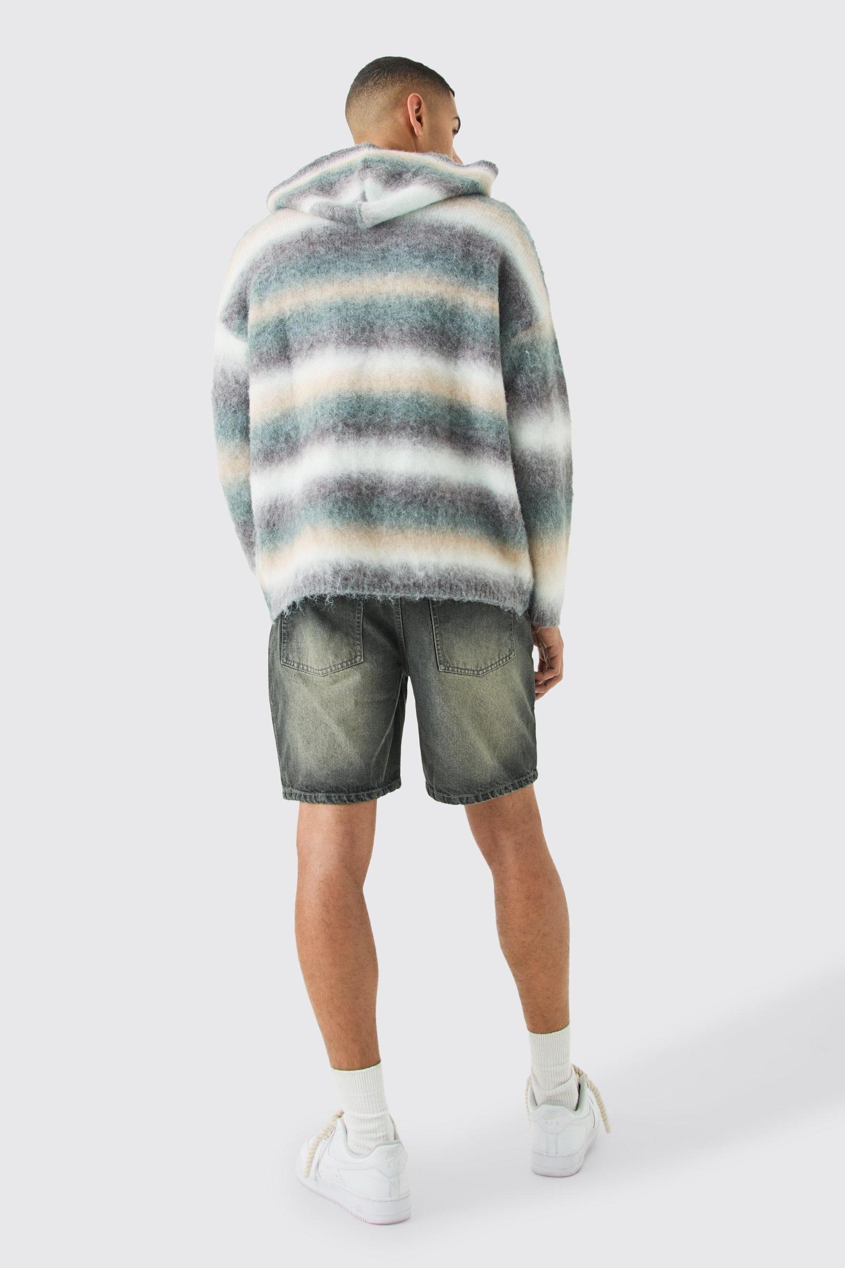 Relaxed Rigid Denim In Antique Grey | boohooMAN USA Product Image