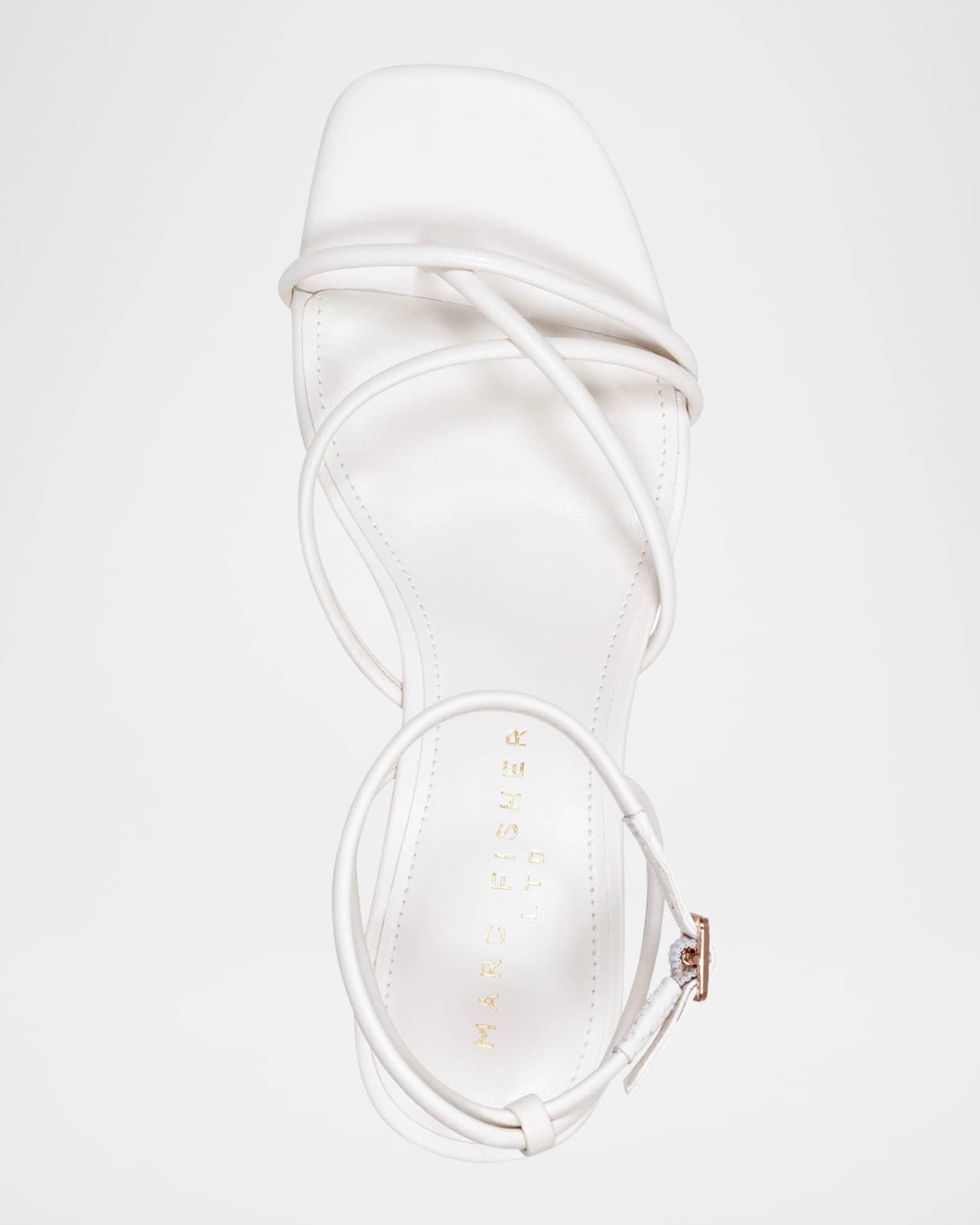 Ballen Tubular Leather Kitten Ankle-Strap Sandals Product Image