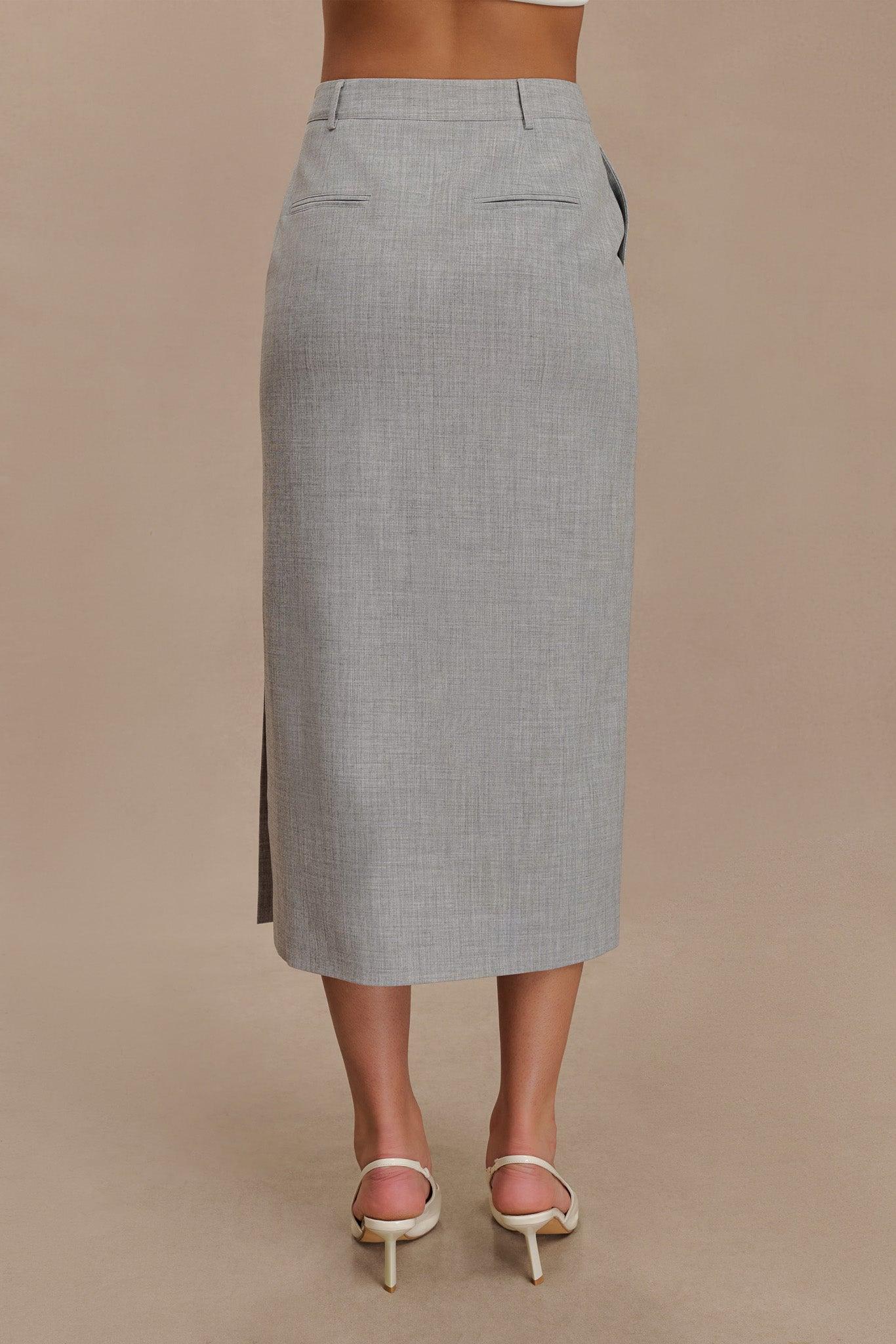 Ambrose Midi Skirt - Charcoal Marle Product Image