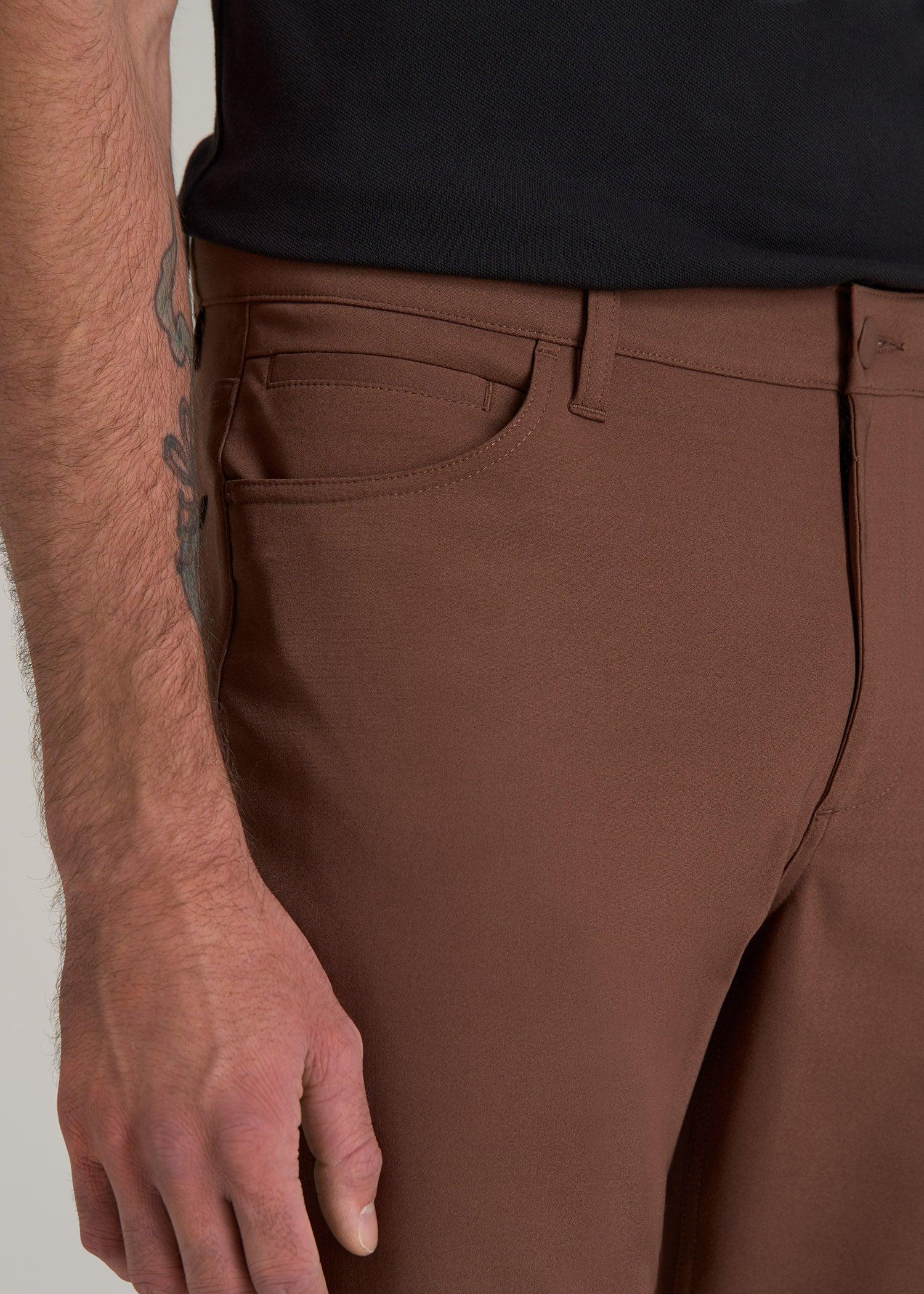 365 Stretch 5-Pocket TAPERED Pants for Tall Men in Otter Brown Male Product Image