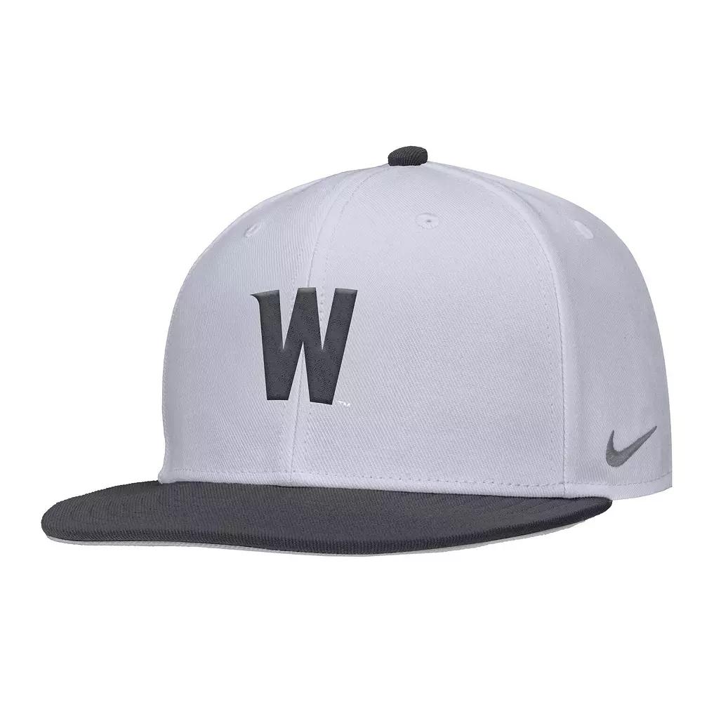 Men's Nike White Washington State Cougars On-Field Baseball Performance Fitted Hat,  Product Image