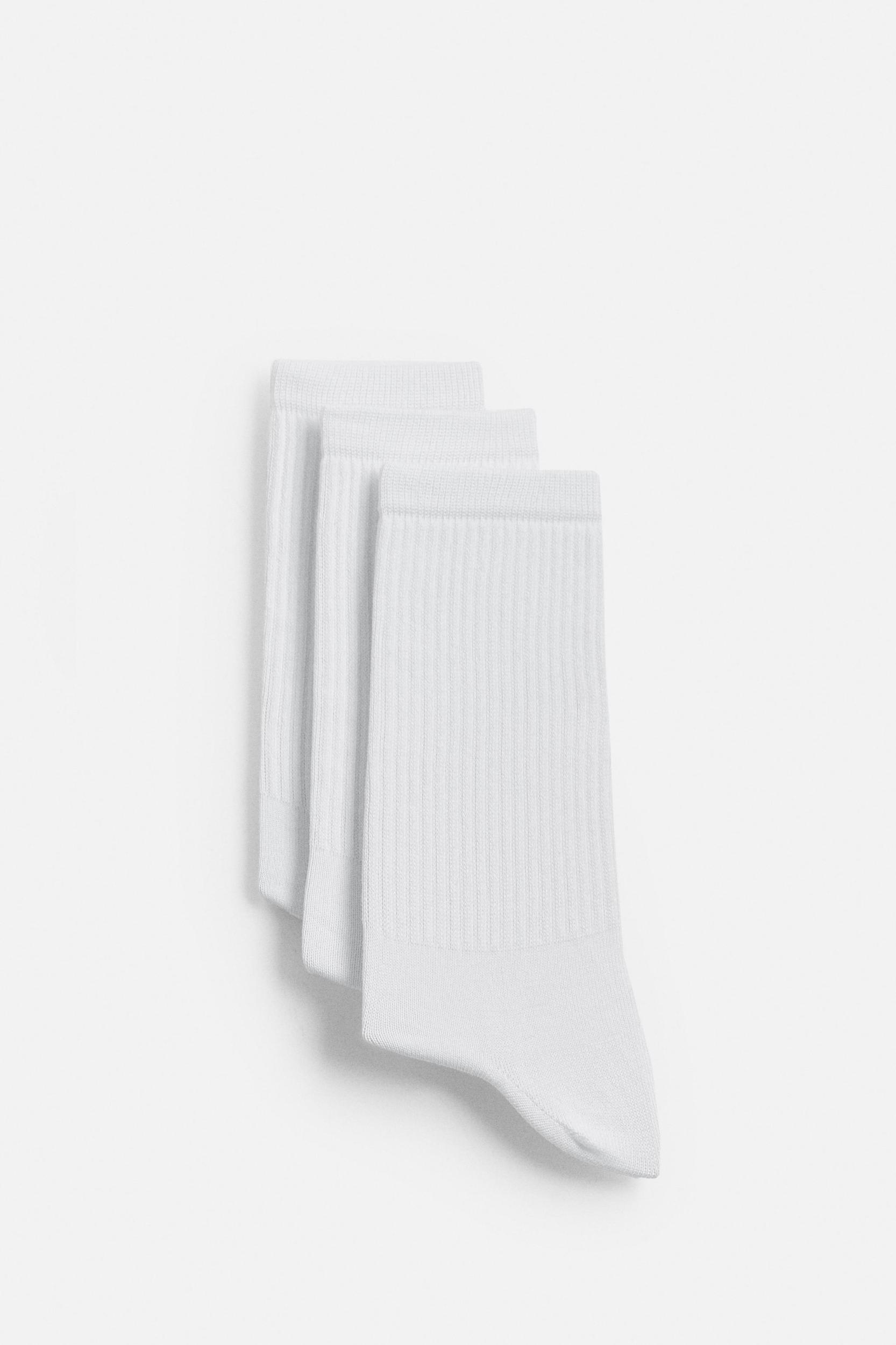THREE-PACK OF BASIC RIBBED SOCKS Product Image
