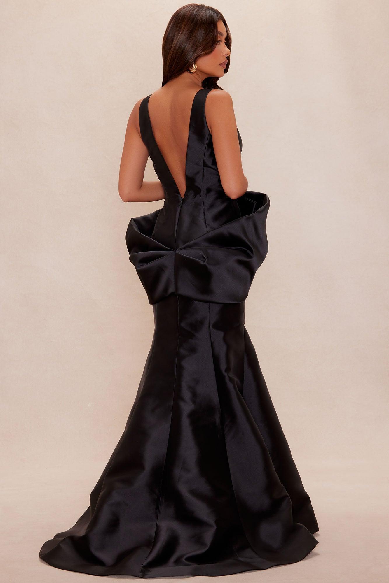 Mia Taffeta Gown - Black Product Image
