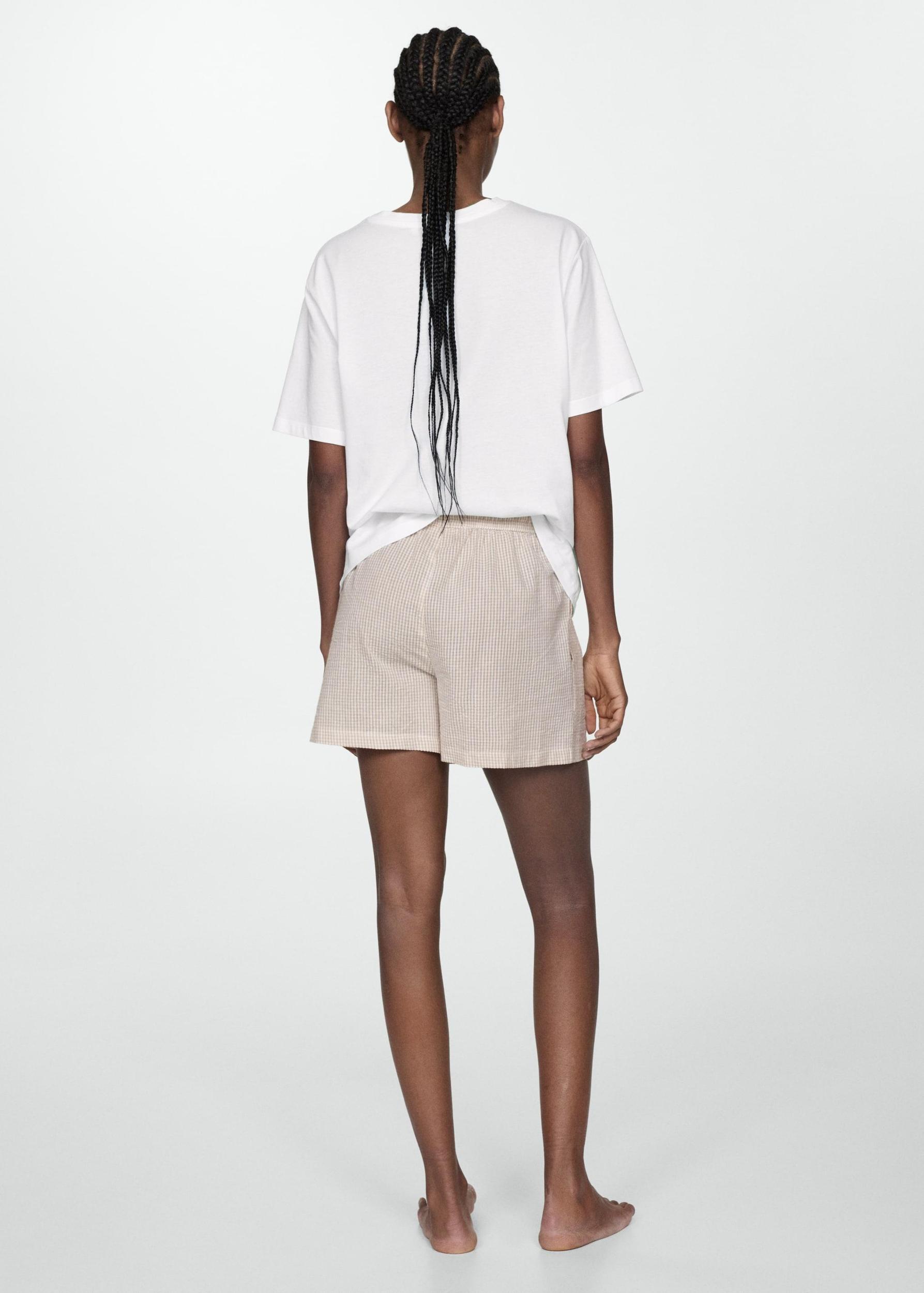 Gingham-check two-piece pyjamas - Women | MANGO USA Product Image