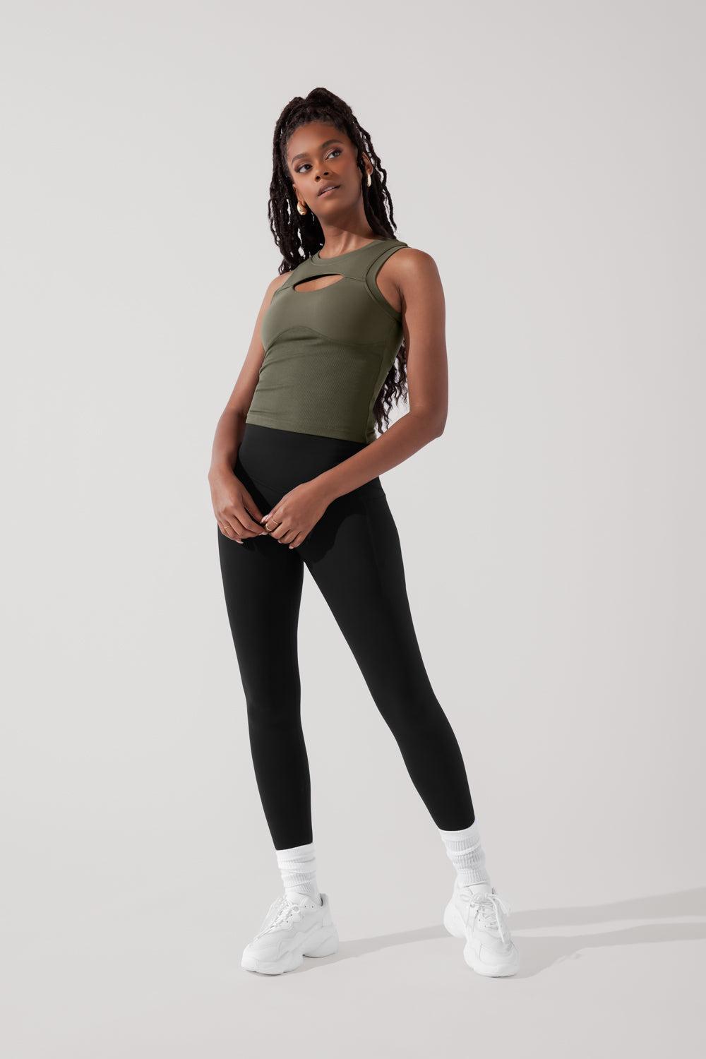 Peekaboo Crew Tank - Ivy Product Image