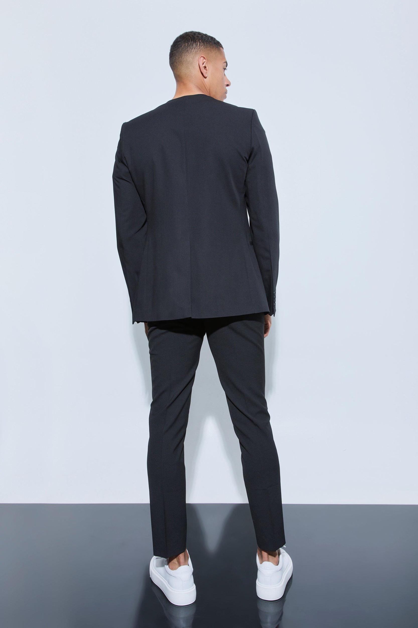 Skinny Fit Cropped Dress Pants | boohooMAN USA Product Image