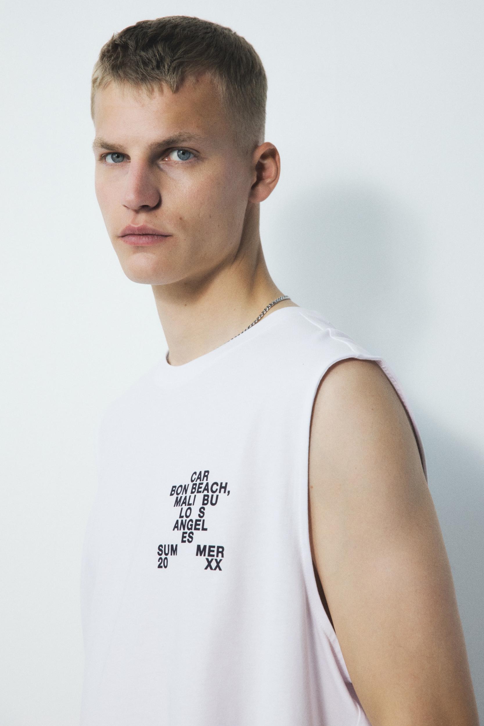 Loose-Fit Printed Tank Top Product Image