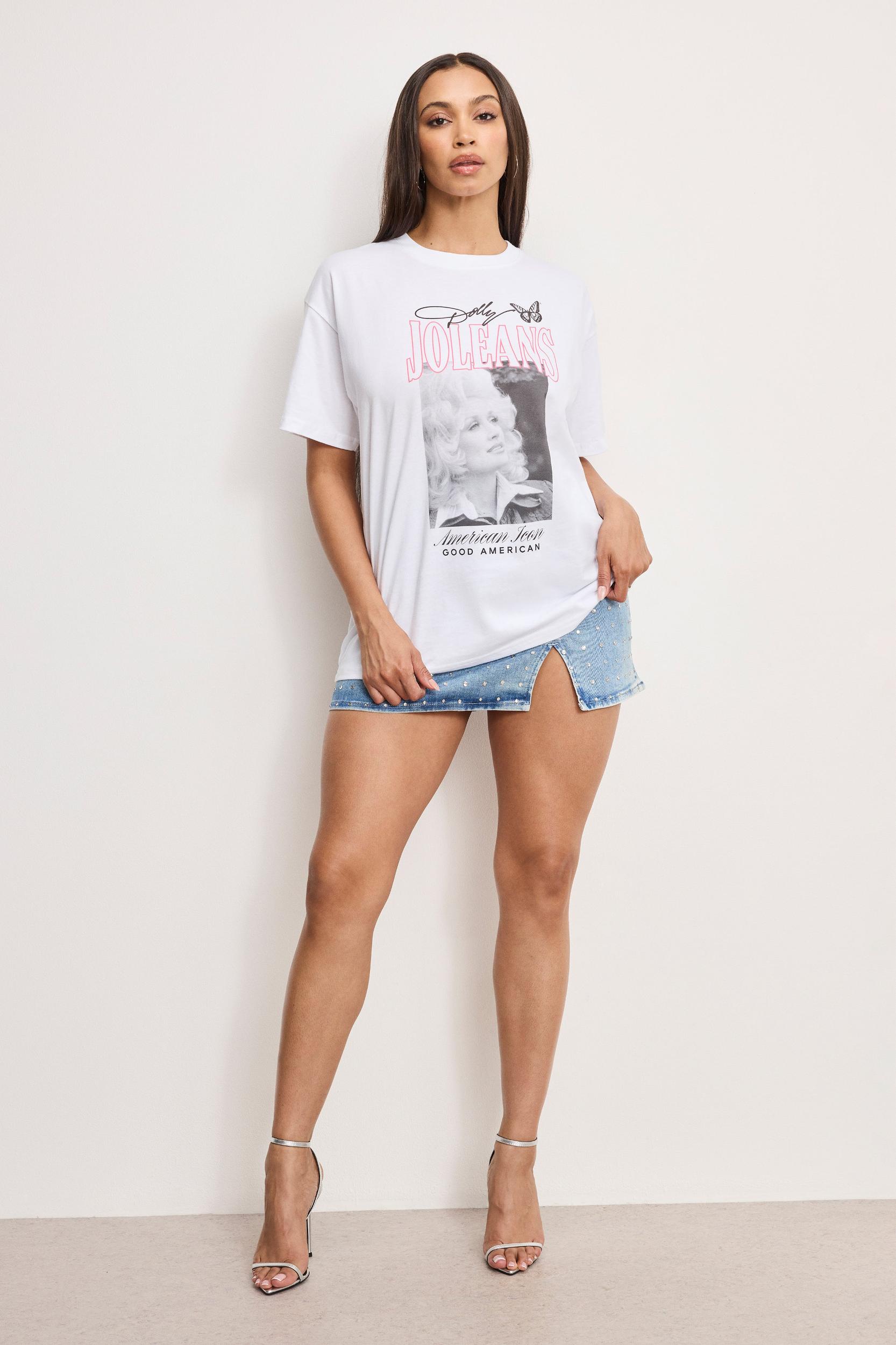 DOLLY OVERSIZED CONCERT TEE | WHITE001 Product Image