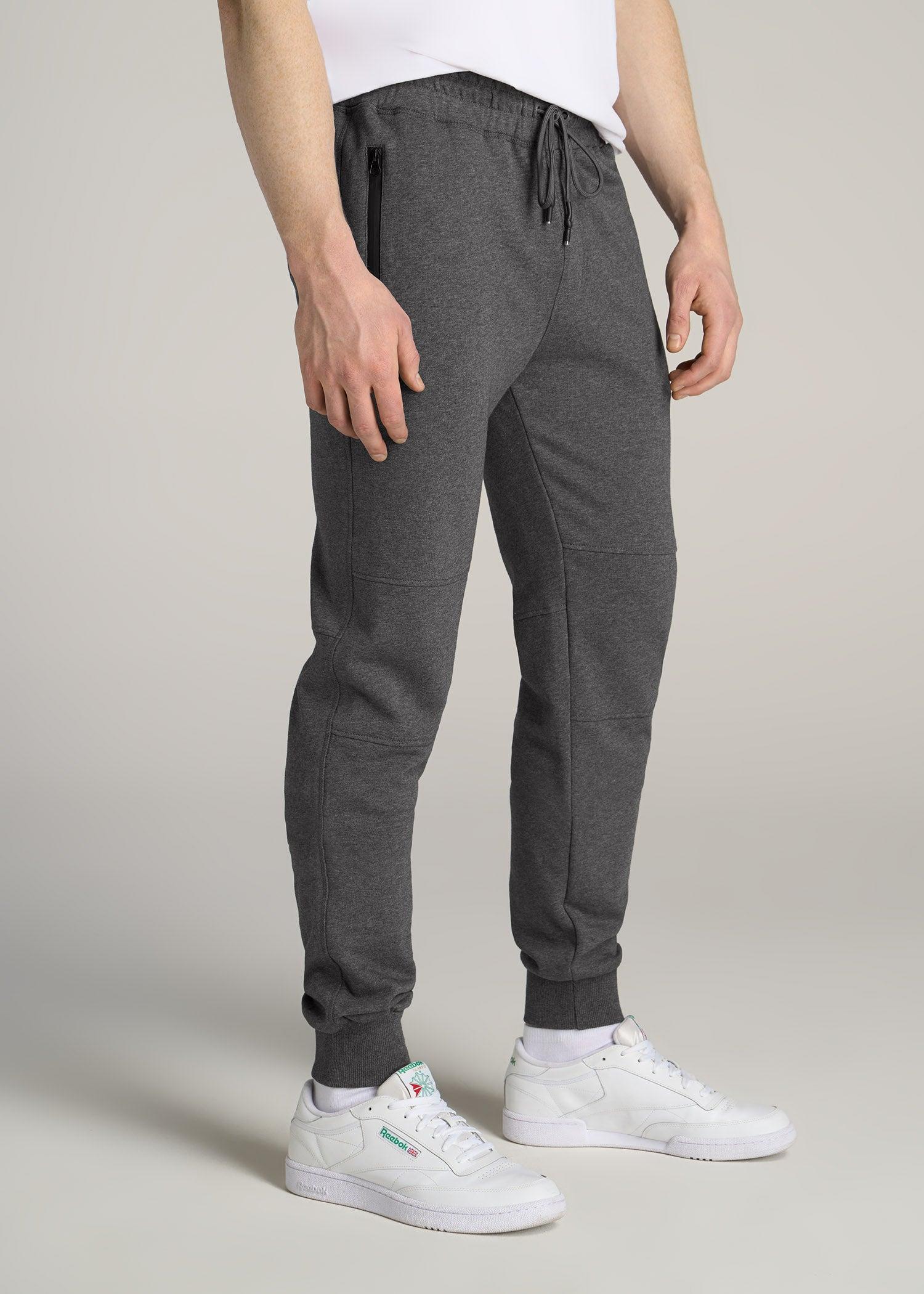 Wearever French Terry Joggers for Tall Men in Charcoal Mix Male Product Image