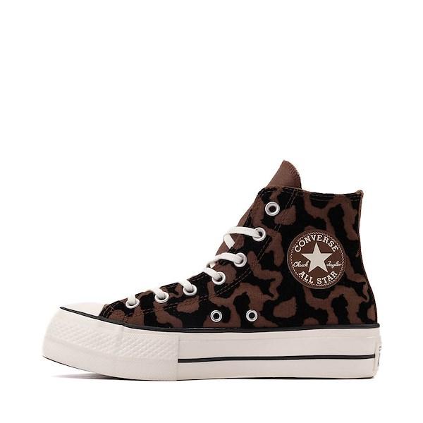 Converse Womens Chuck Taylor All Star Lift Hi Leopard Remix Sneakers Product Image